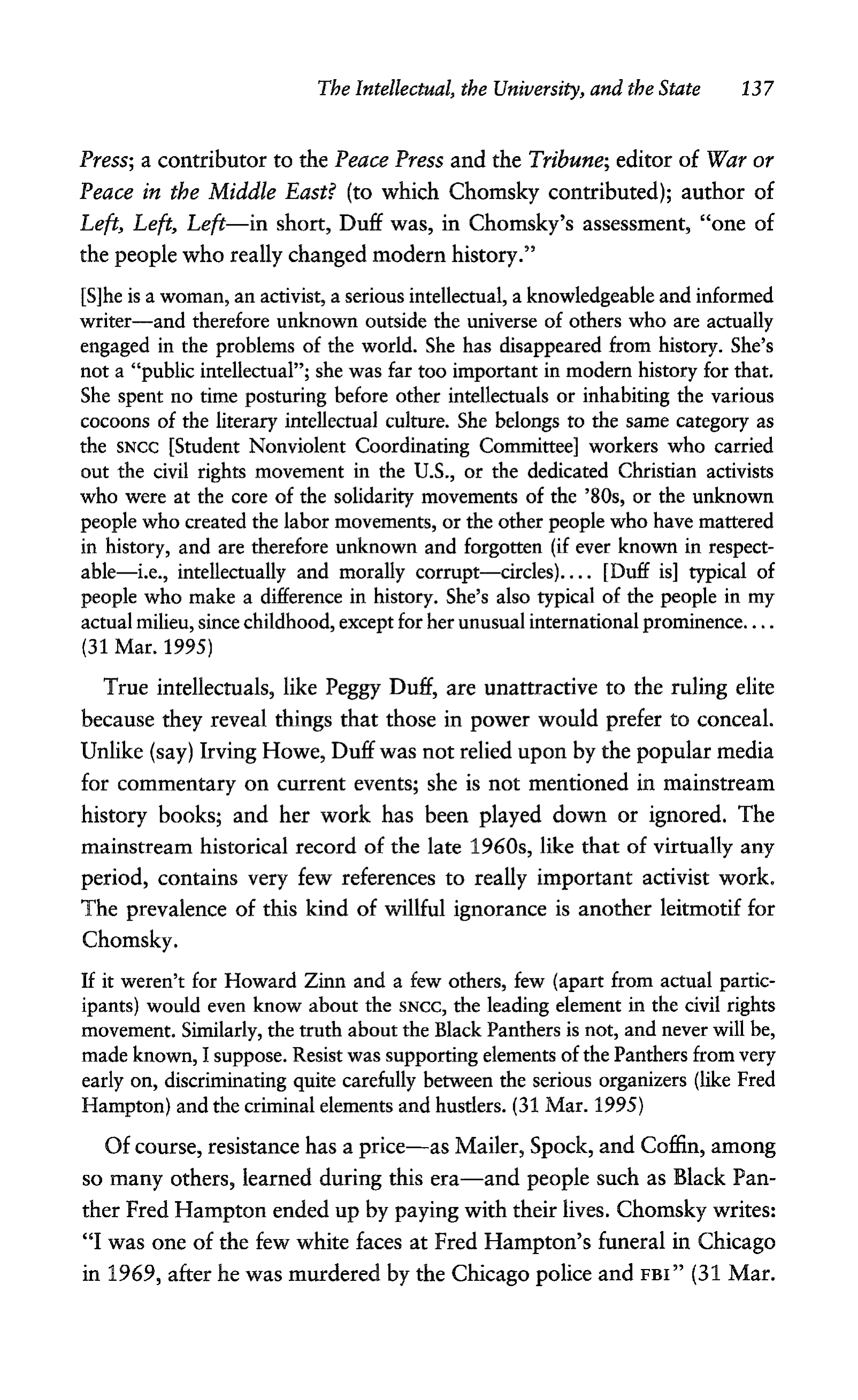 Noam Chomsky A Life of Dissent Biography — page 151