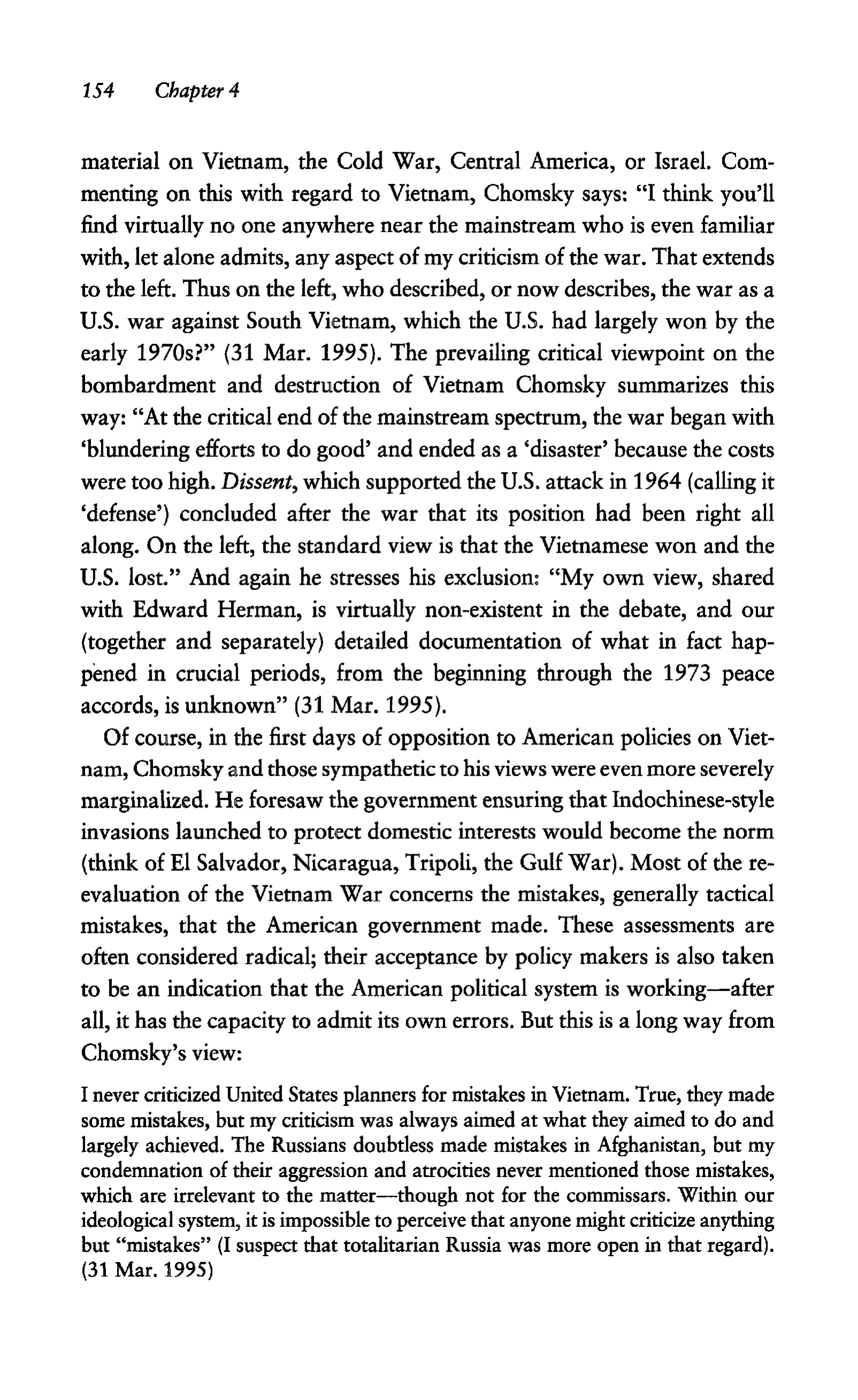 Noam Chomsky A Life of Dissent Biography — page 168