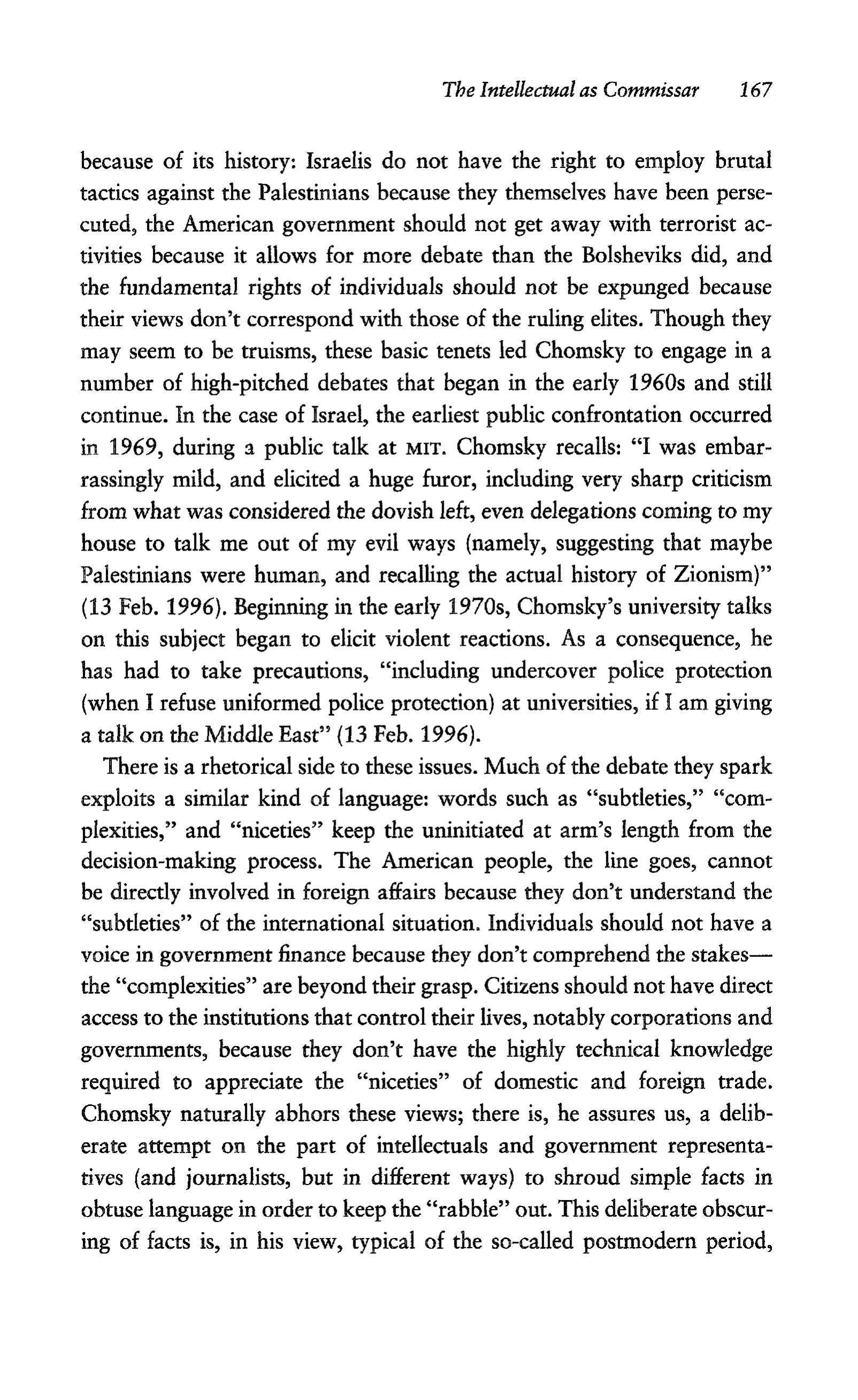 Noam Chomsky A Life of Dissent Biography — page 181
