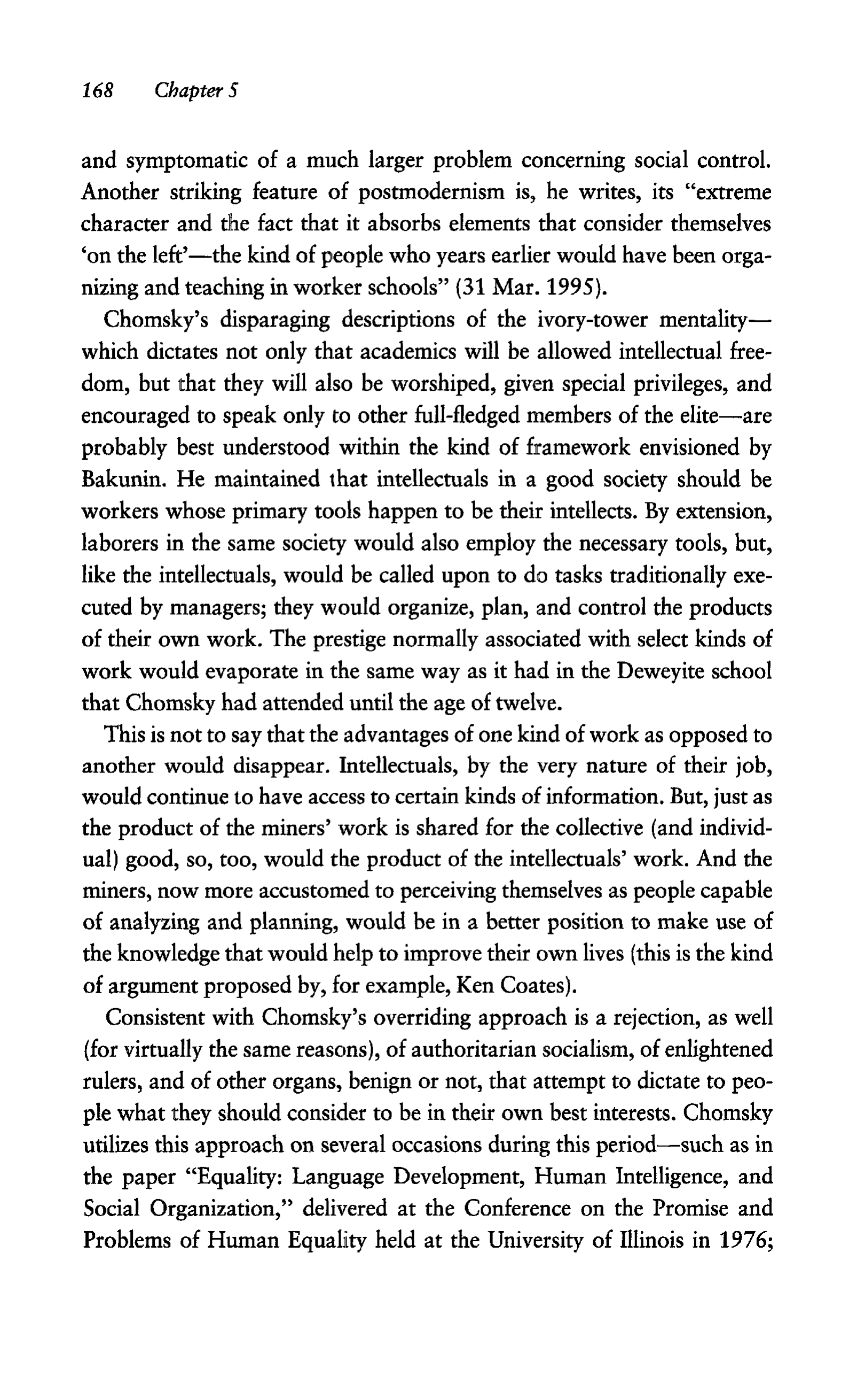 Noam Chomsky A Life of Dissent Biography — page 182