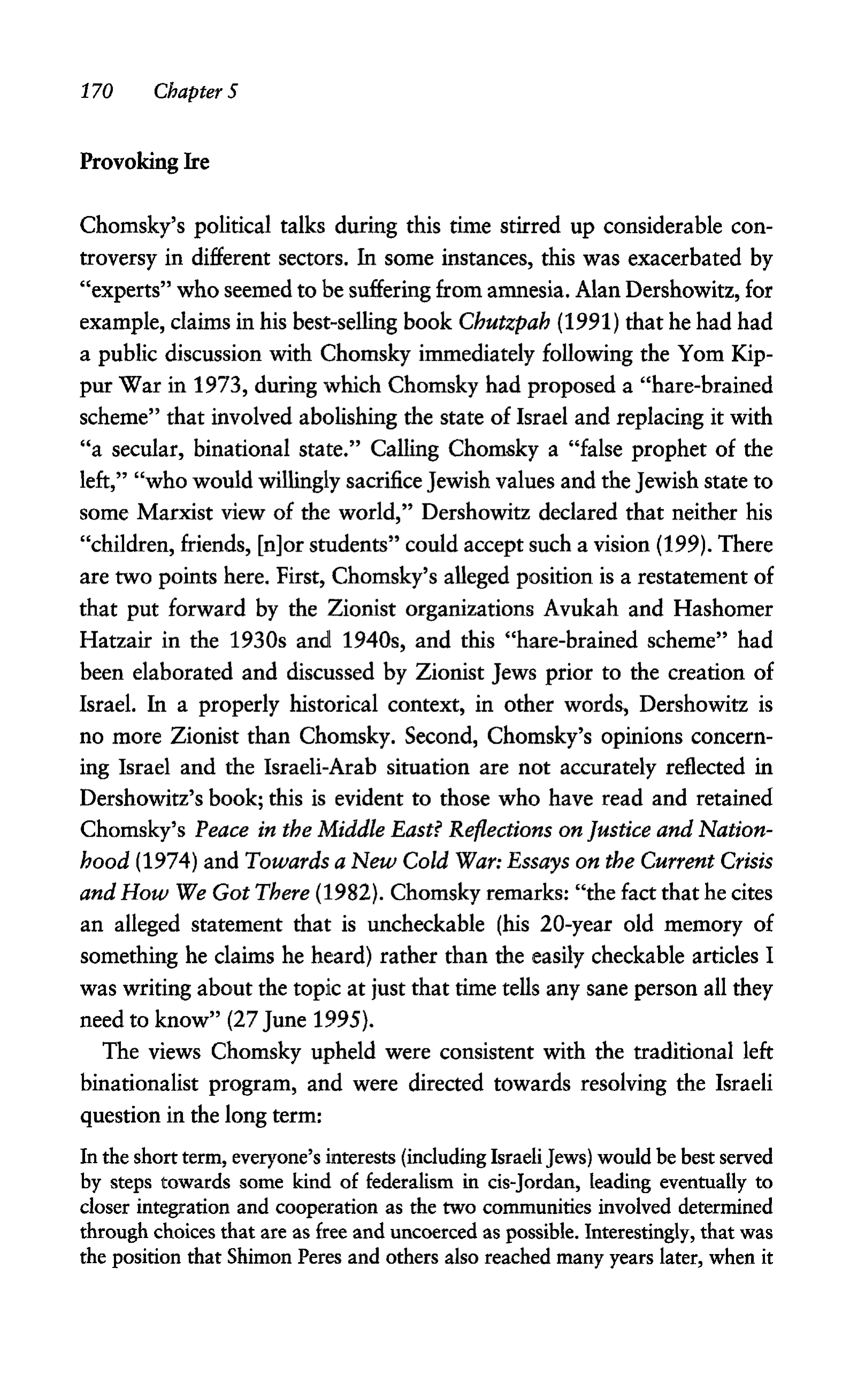 Noam Chomsky A Life of Dissent Biography — page 184