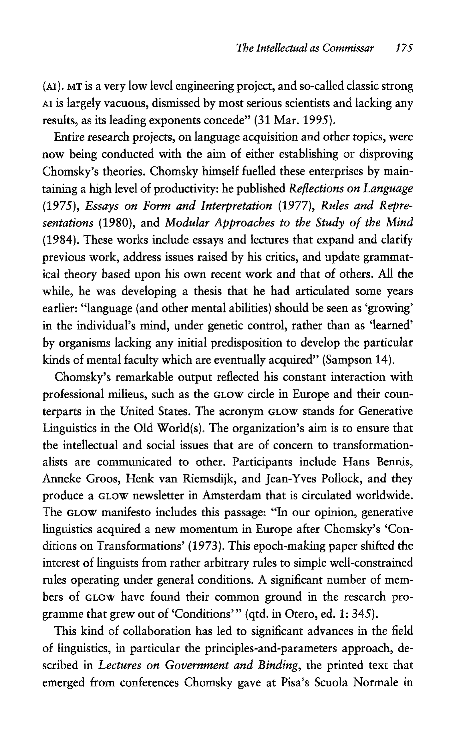 Noam Chomsky A Life of Dissent Biography — page 189