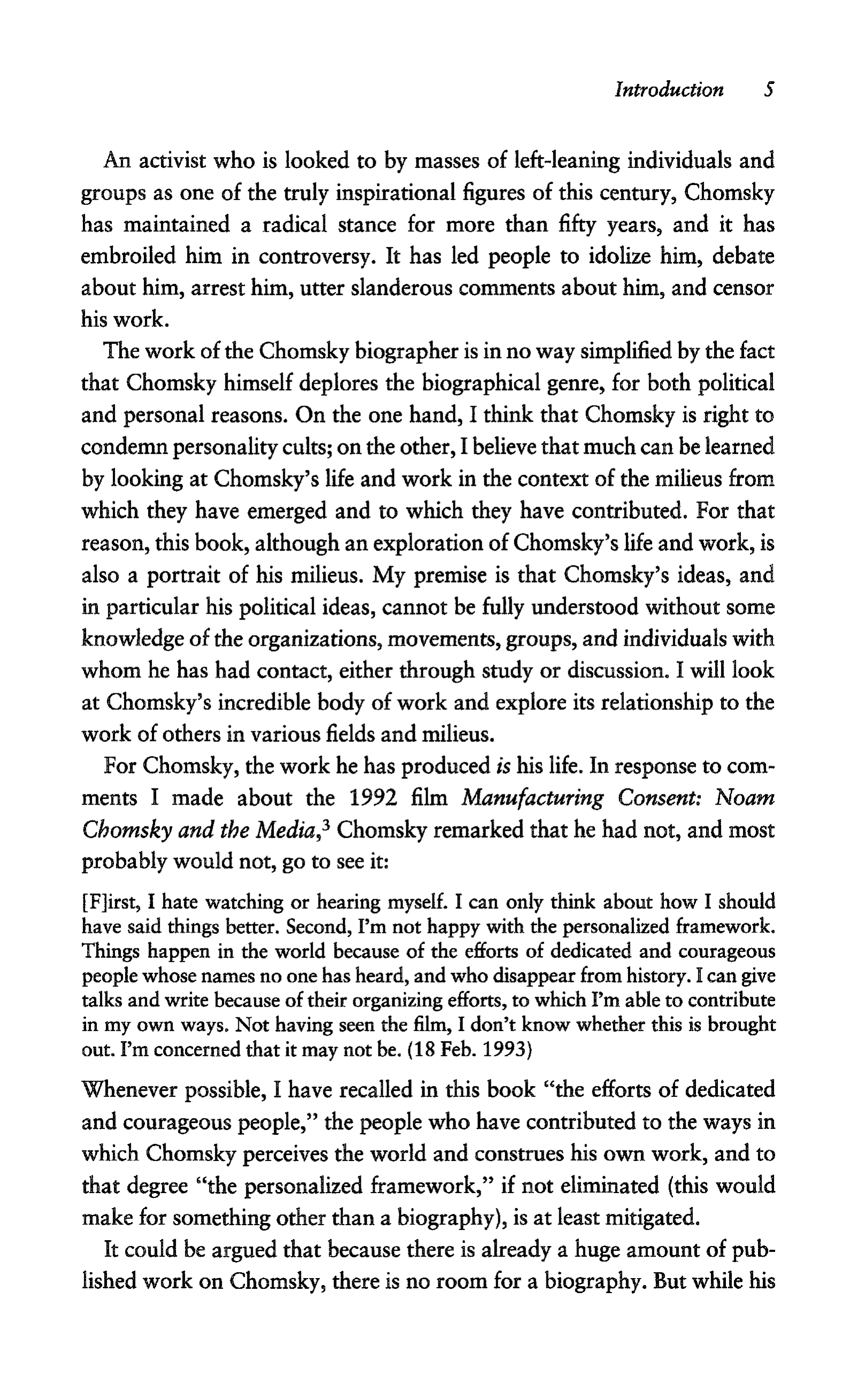 Noam Chomsky A Life of Dissent Biography — page 19
