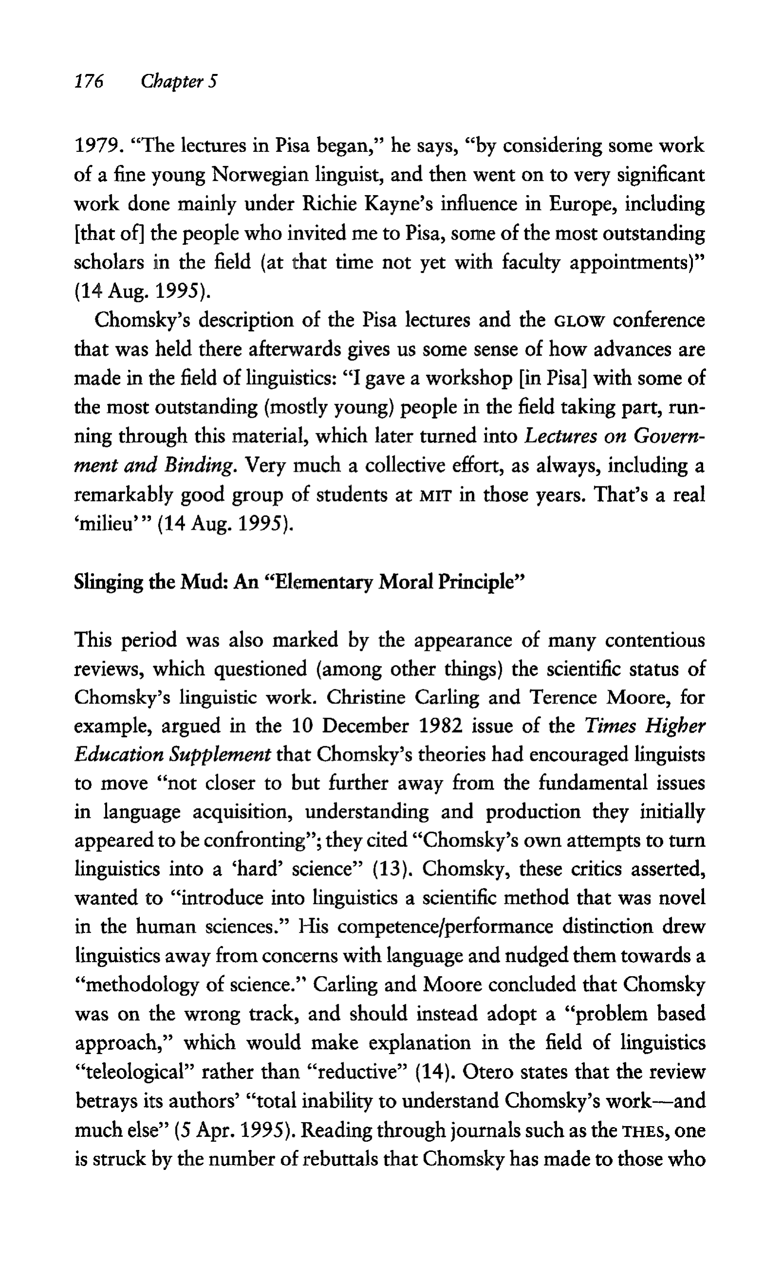 Noam Chomsky A Life of Dissent Biography — page 190