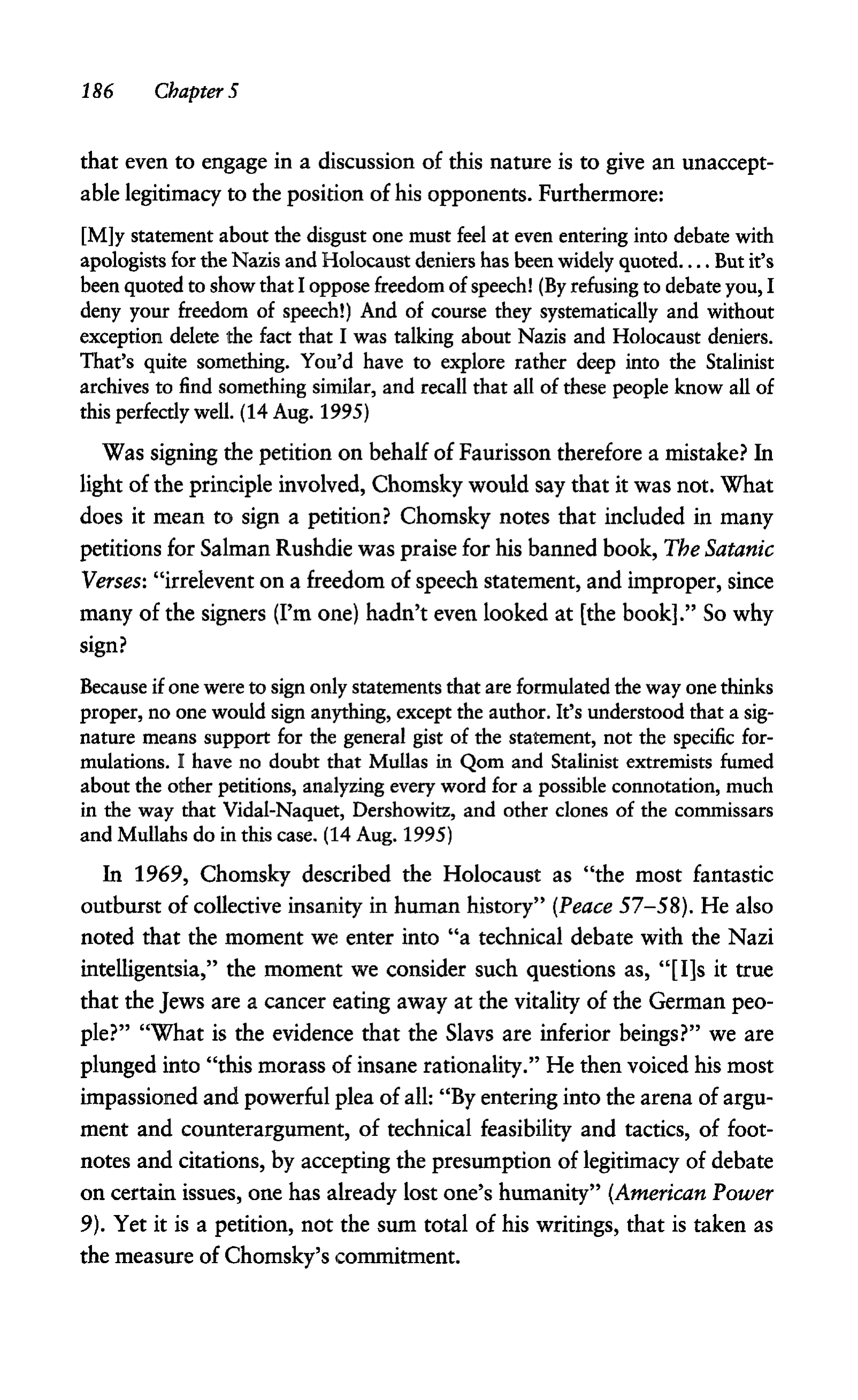 Noam Chomsky A Life of Dissent Biography — page 200