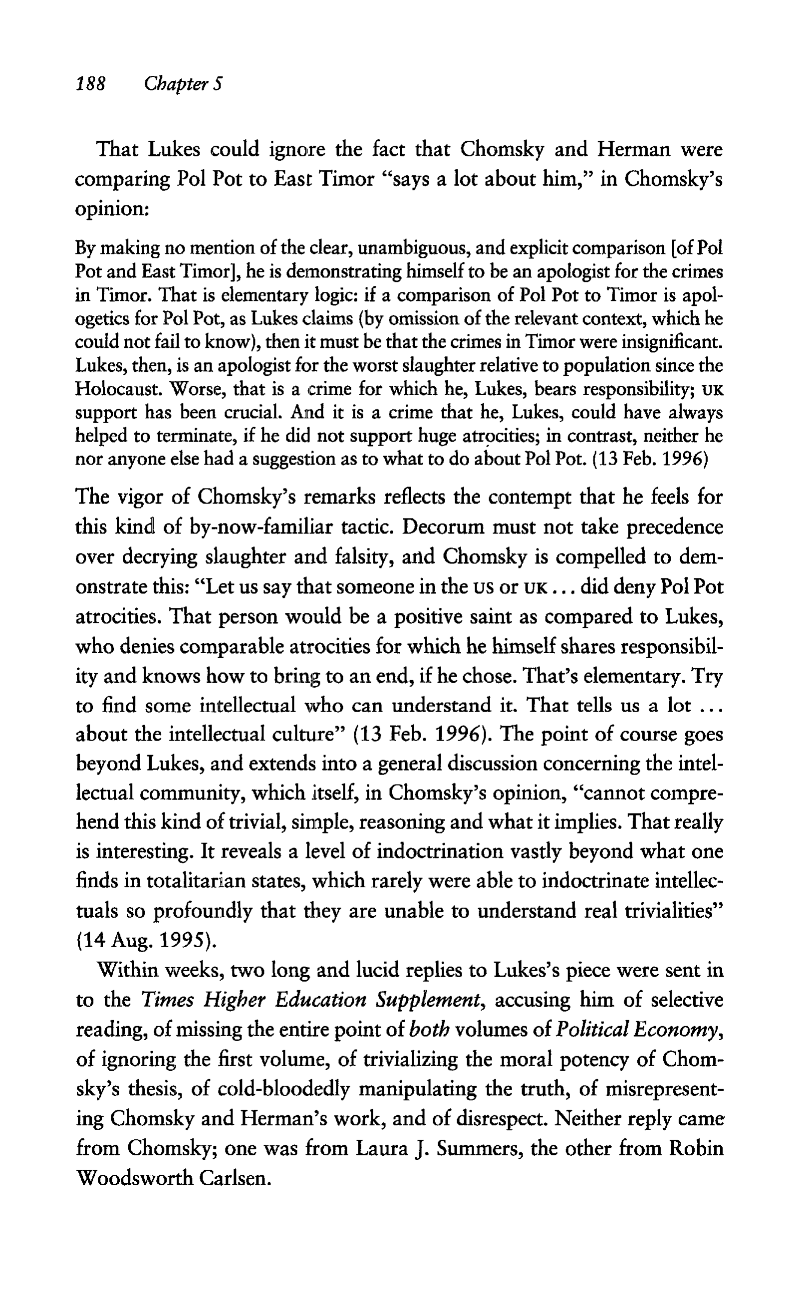 Noam Chomsky A Life of Dissent Biography — page 202