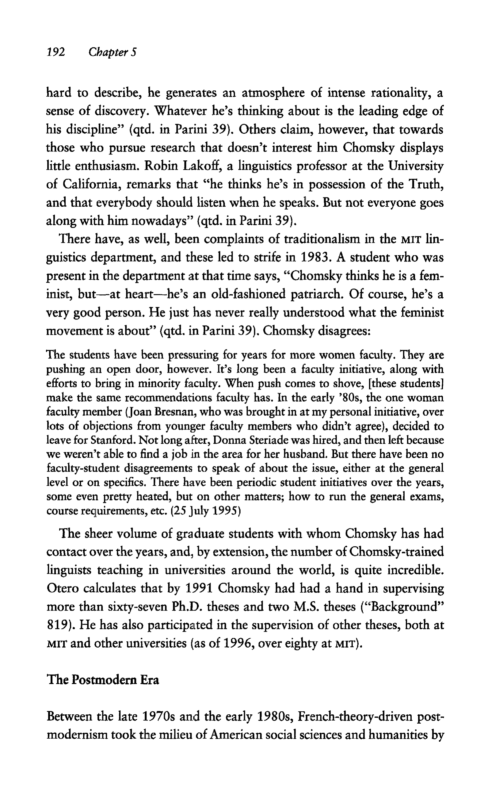 Noam Chomsky A Life of Dissent Biography — page 206