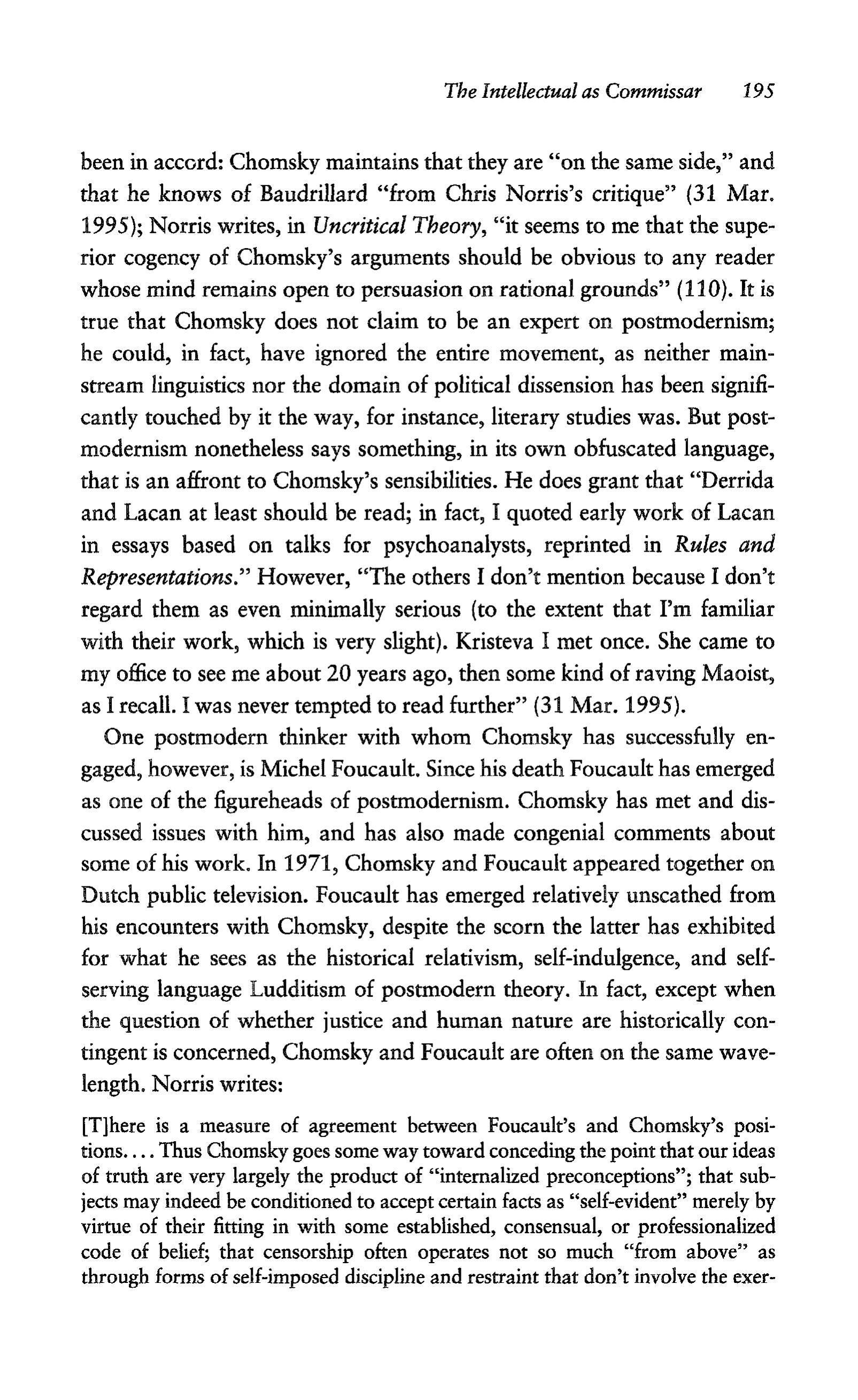 Noam Chomsky A Life of Dissent Biography — page 209