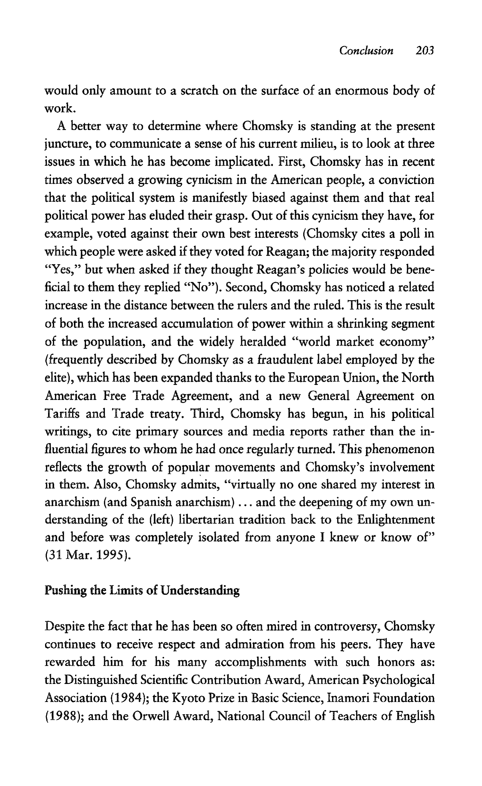 Noam Chomsky A Life of Dissent Biography — page 217