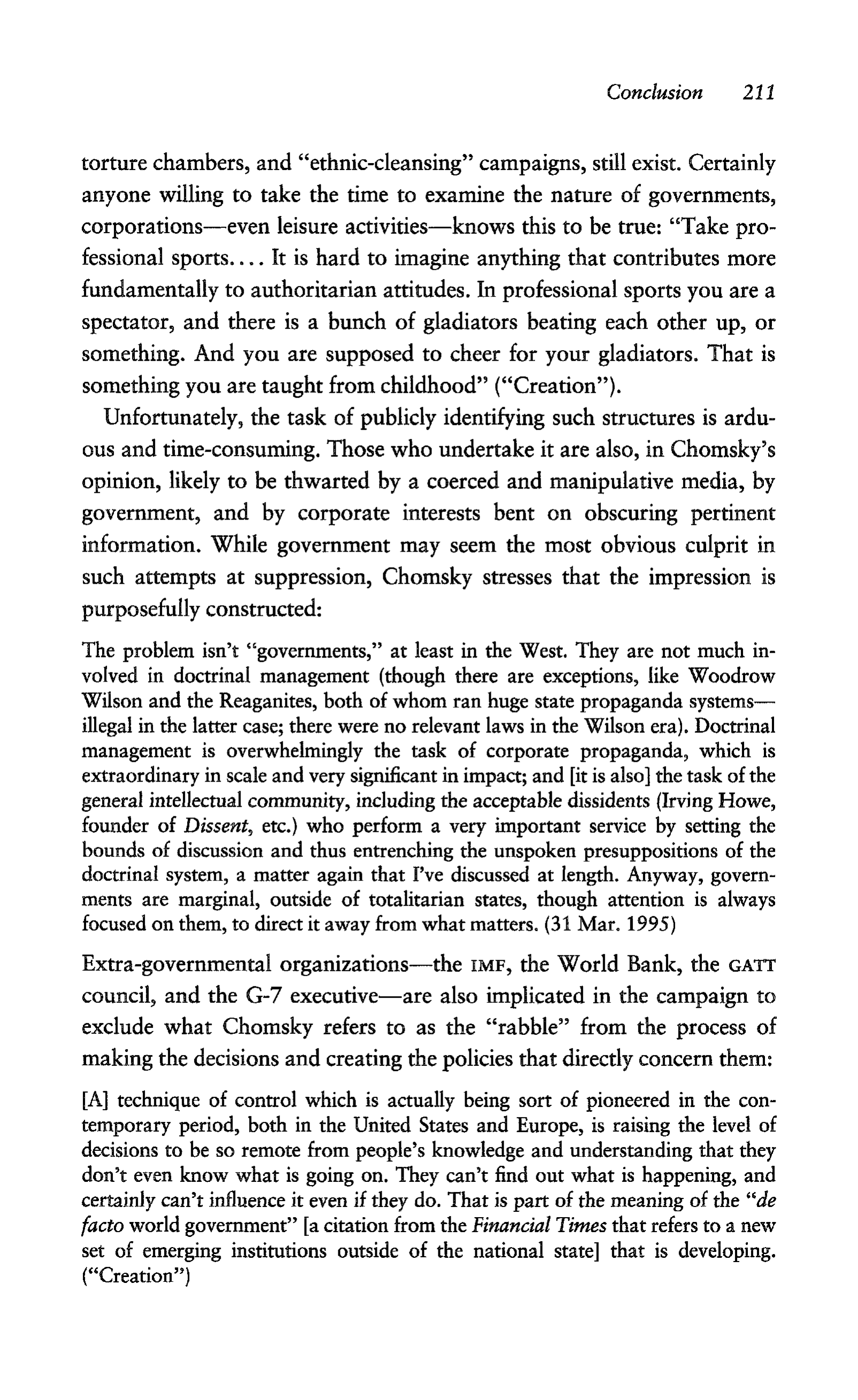 Noam Chomsky A Life of Dissent Biography — page 225