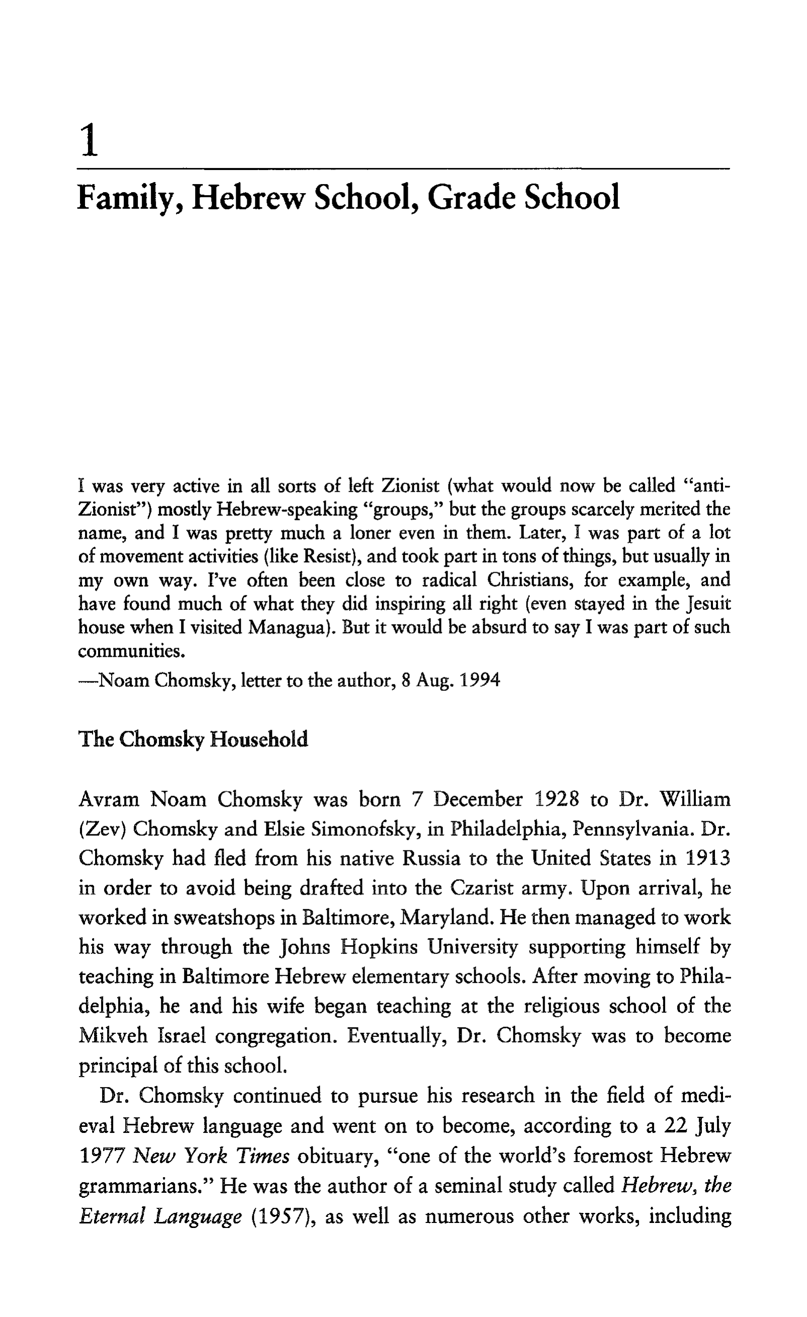Noam Chomsky A Life of Dissent Biography — page 23