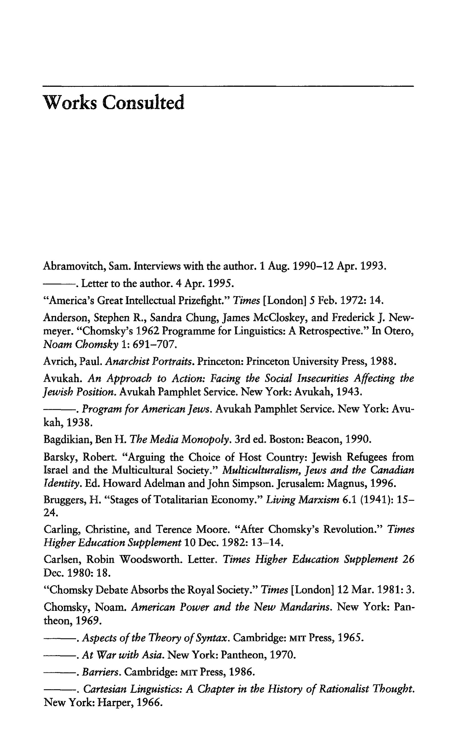 Noam Chomsky A Life of Dissent Biography — page 235