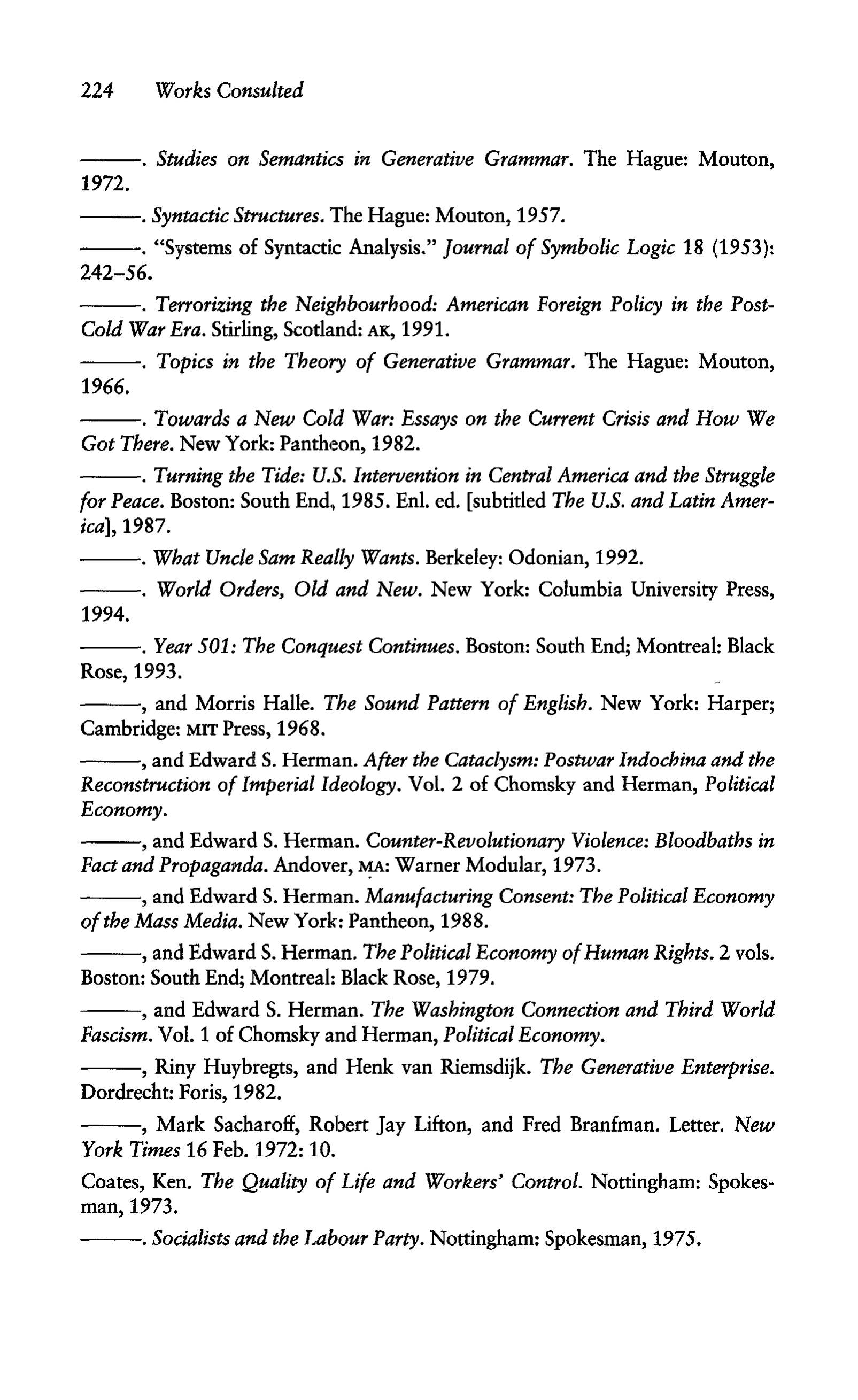 Noam Chomsky A Life of Dissent Biography — page 238
