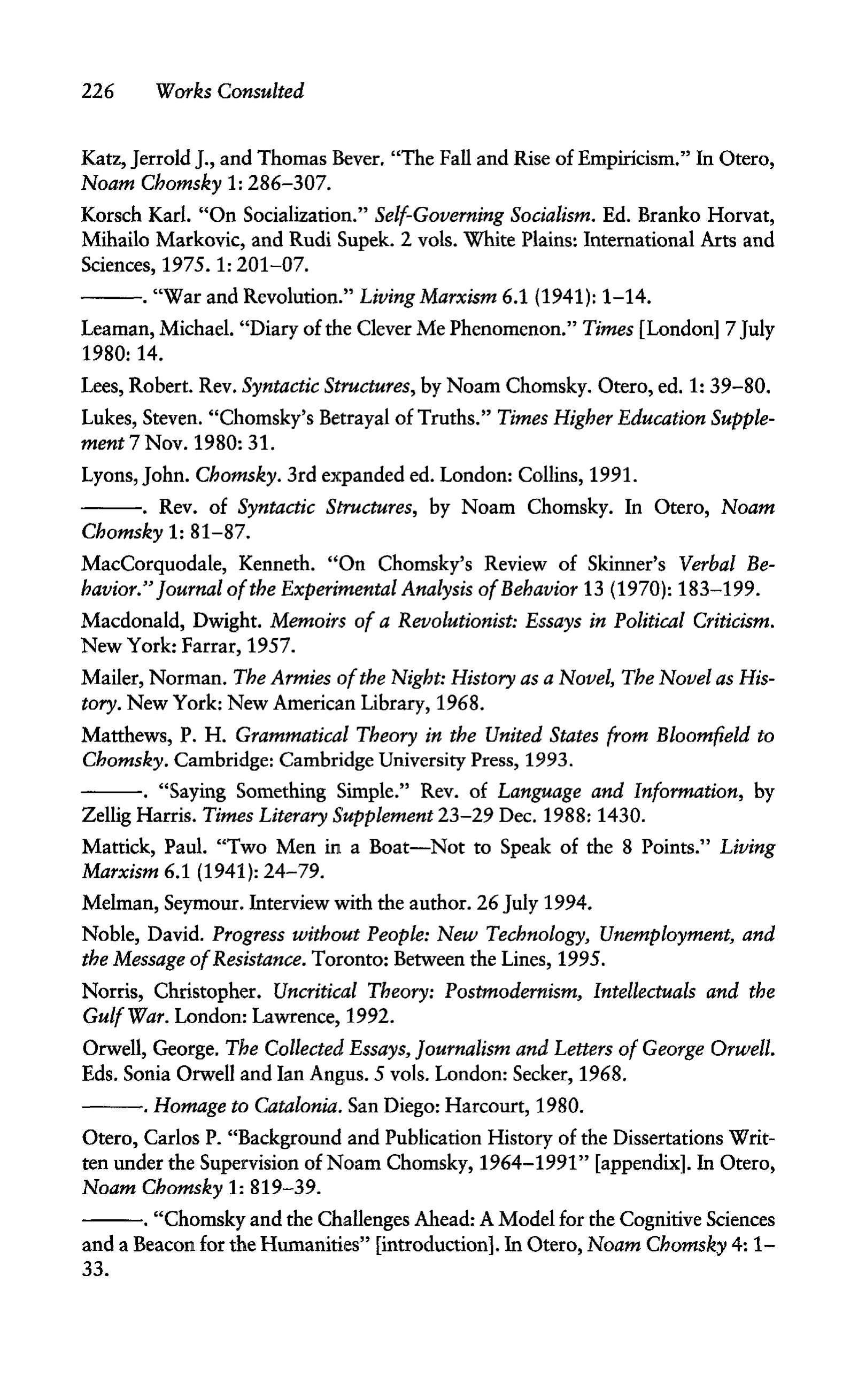 Noam Chomsky A Life of Dissent Biography — page 240