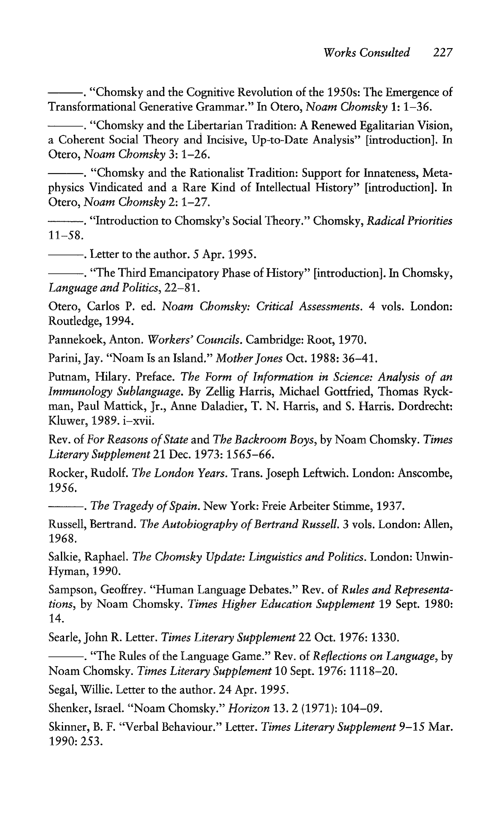 Noam Chomsky A Life of Dissent Biography — page 241