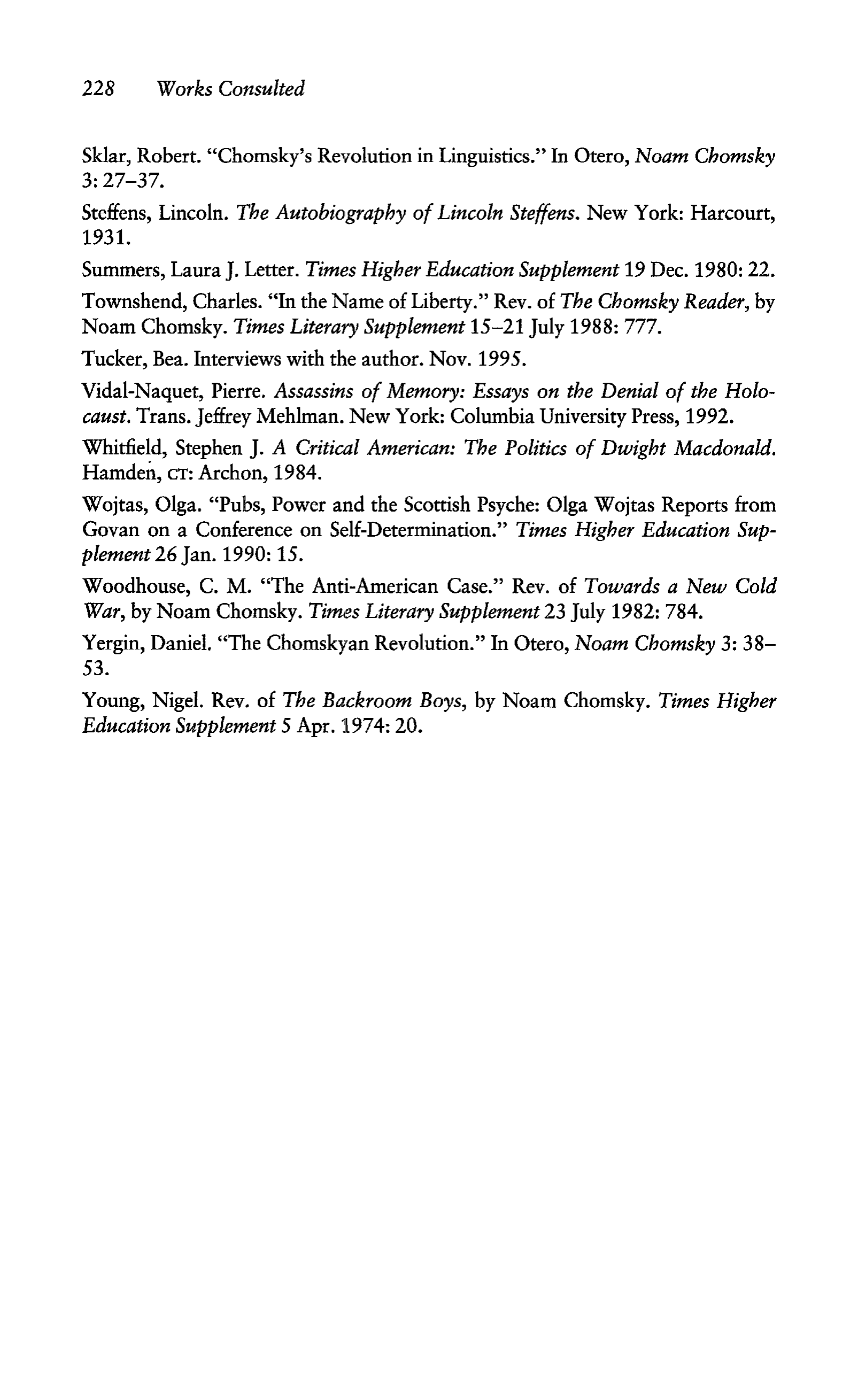 Noam Chomsky A Life of Dissent Biography — page 242