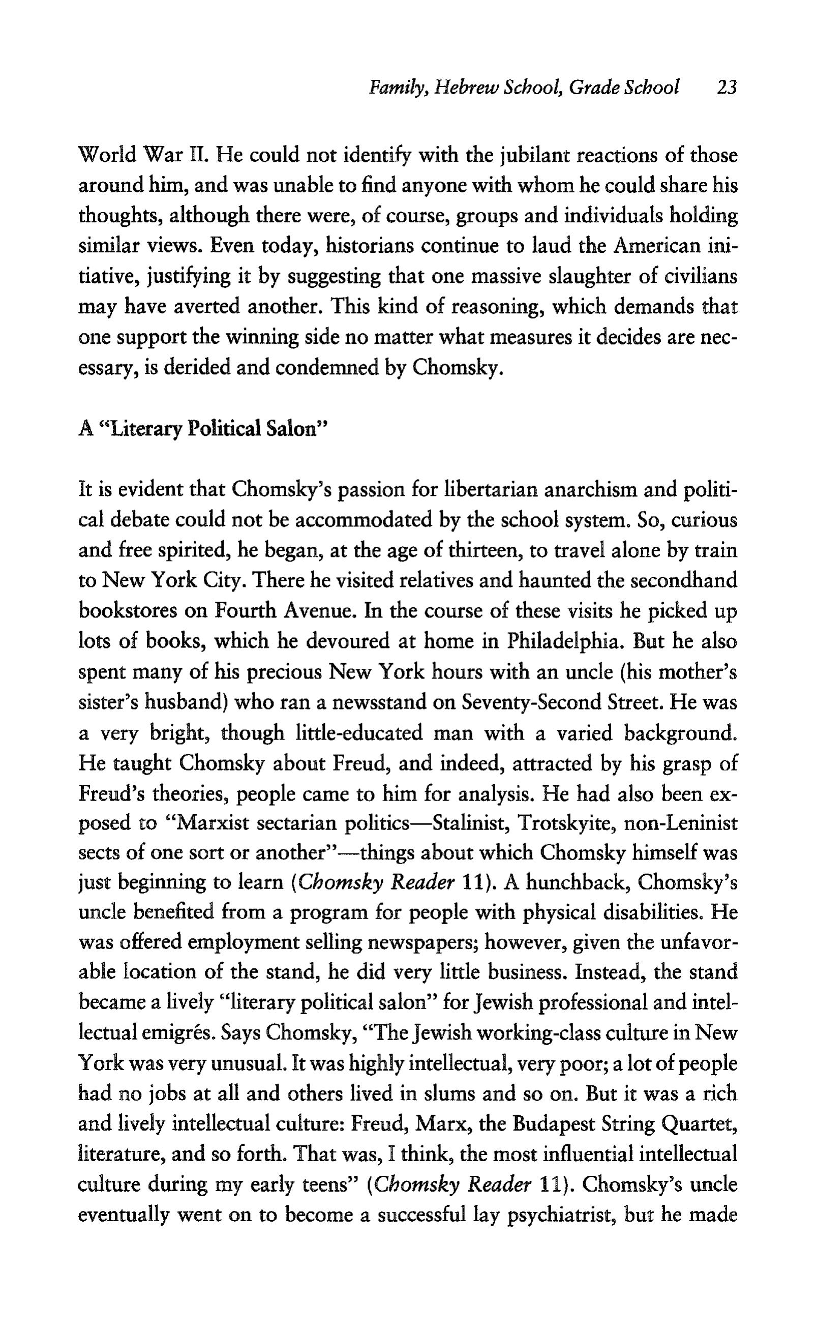 Noam Chomsky A Life of Dissent Biography — page 37