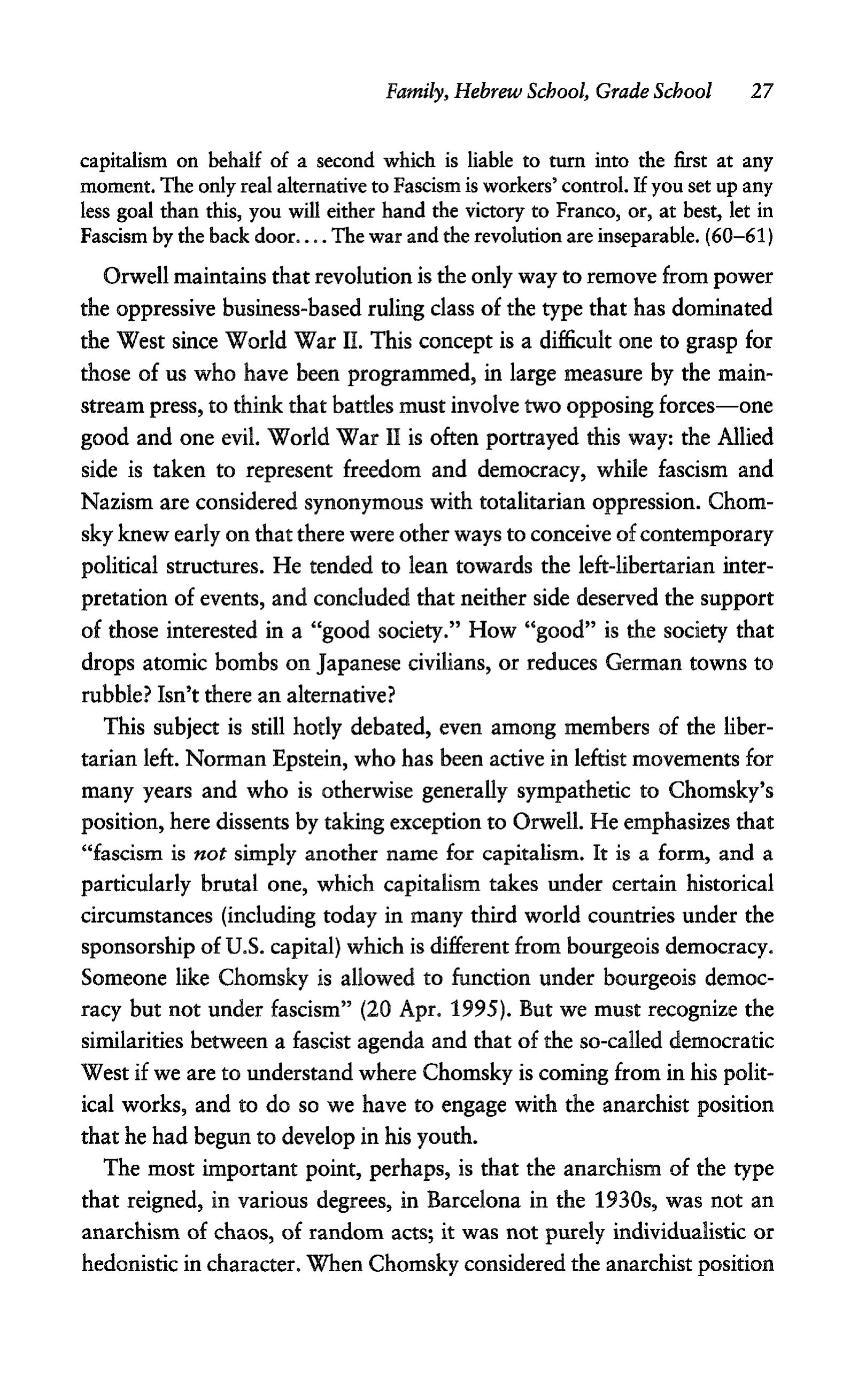 Noam Chomsky A Life of Dissent Biography — page 41
