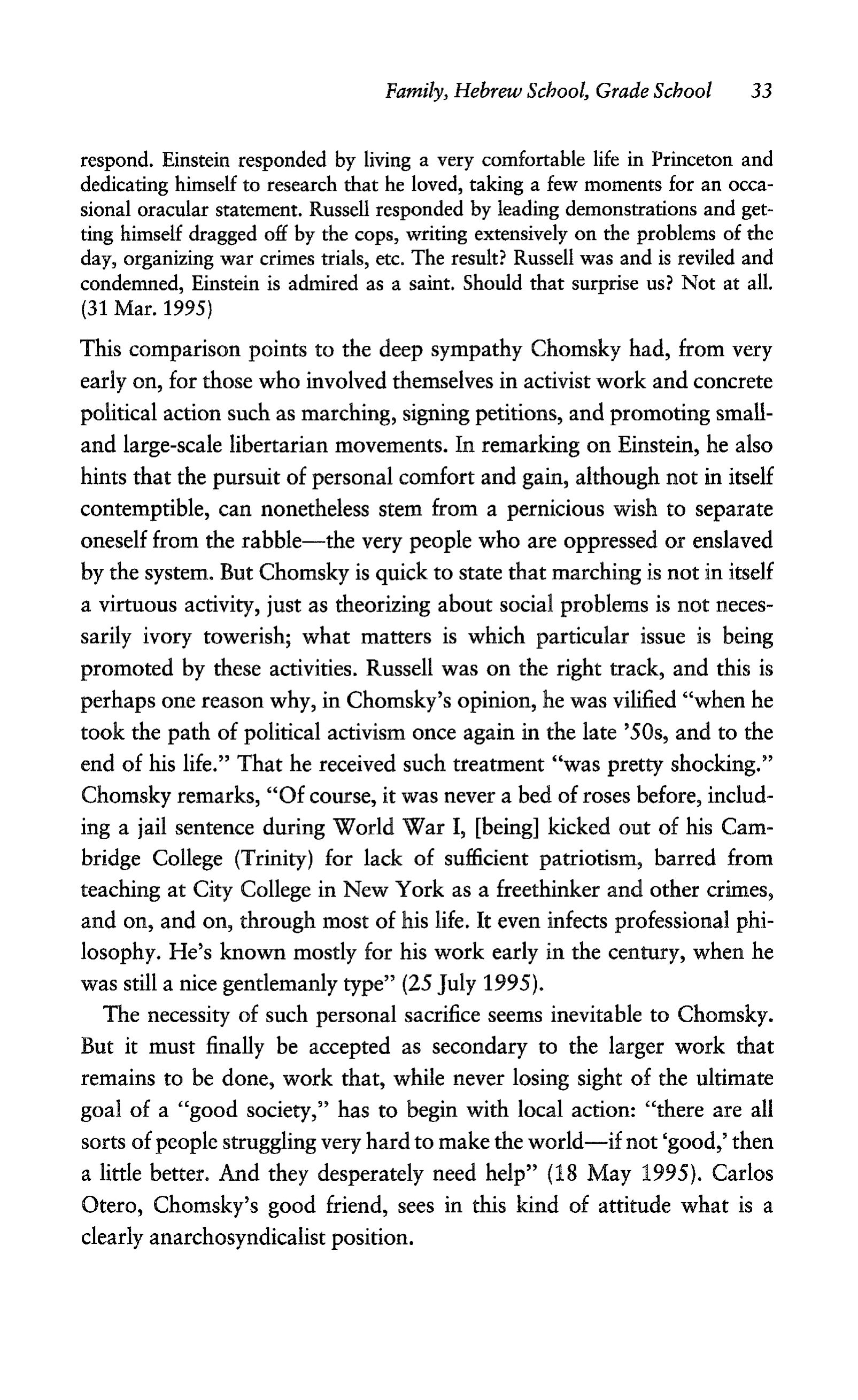 Noam Chomsky A Life of Dissent Biography — page 47