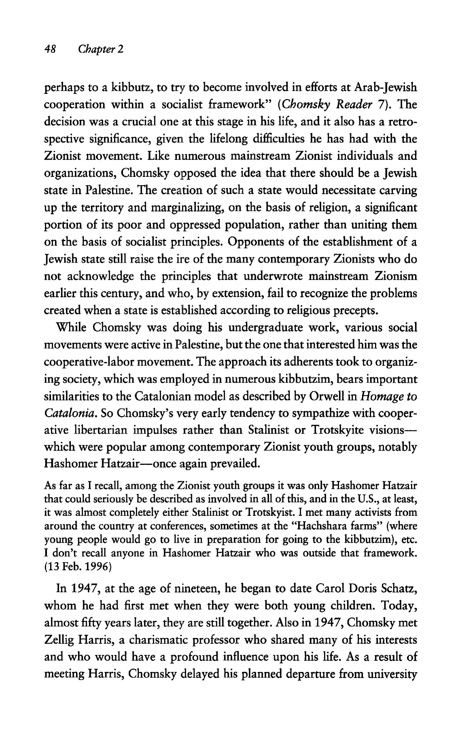 Noam Chomsky A Life of Dissent Biography — page 62