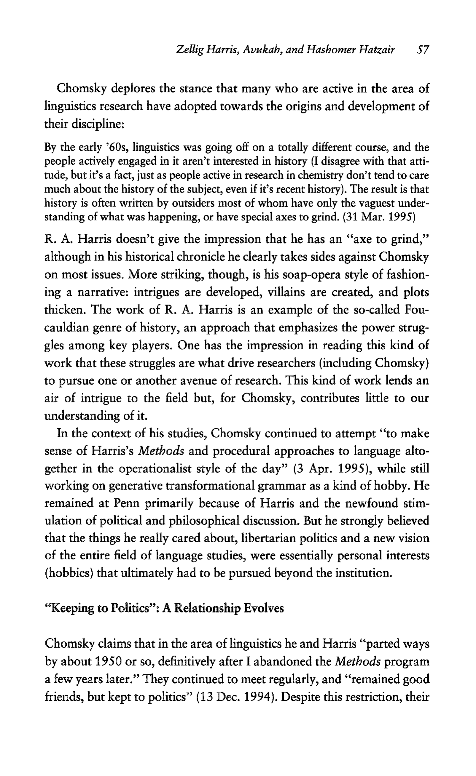 Noam Chomsky A Life of Dissent Biography — page 71