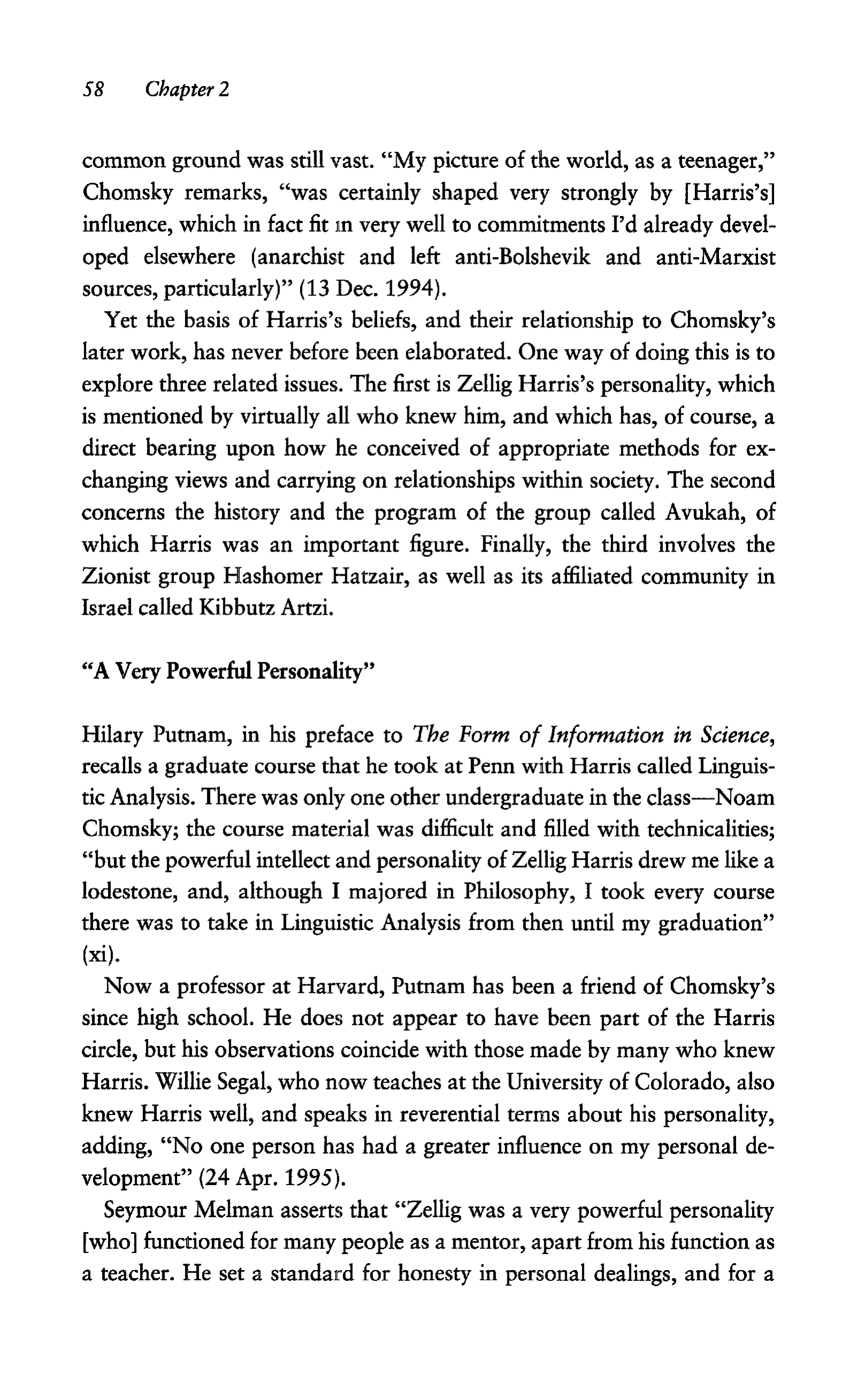 Noam Chomsky A Life of Dissent Biography — page 72