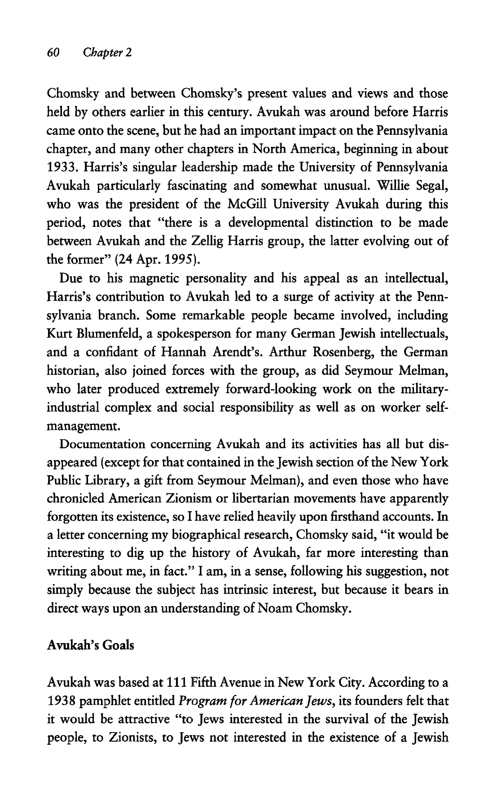 Noam Chomsky A Life of Dissent Biography — page 74