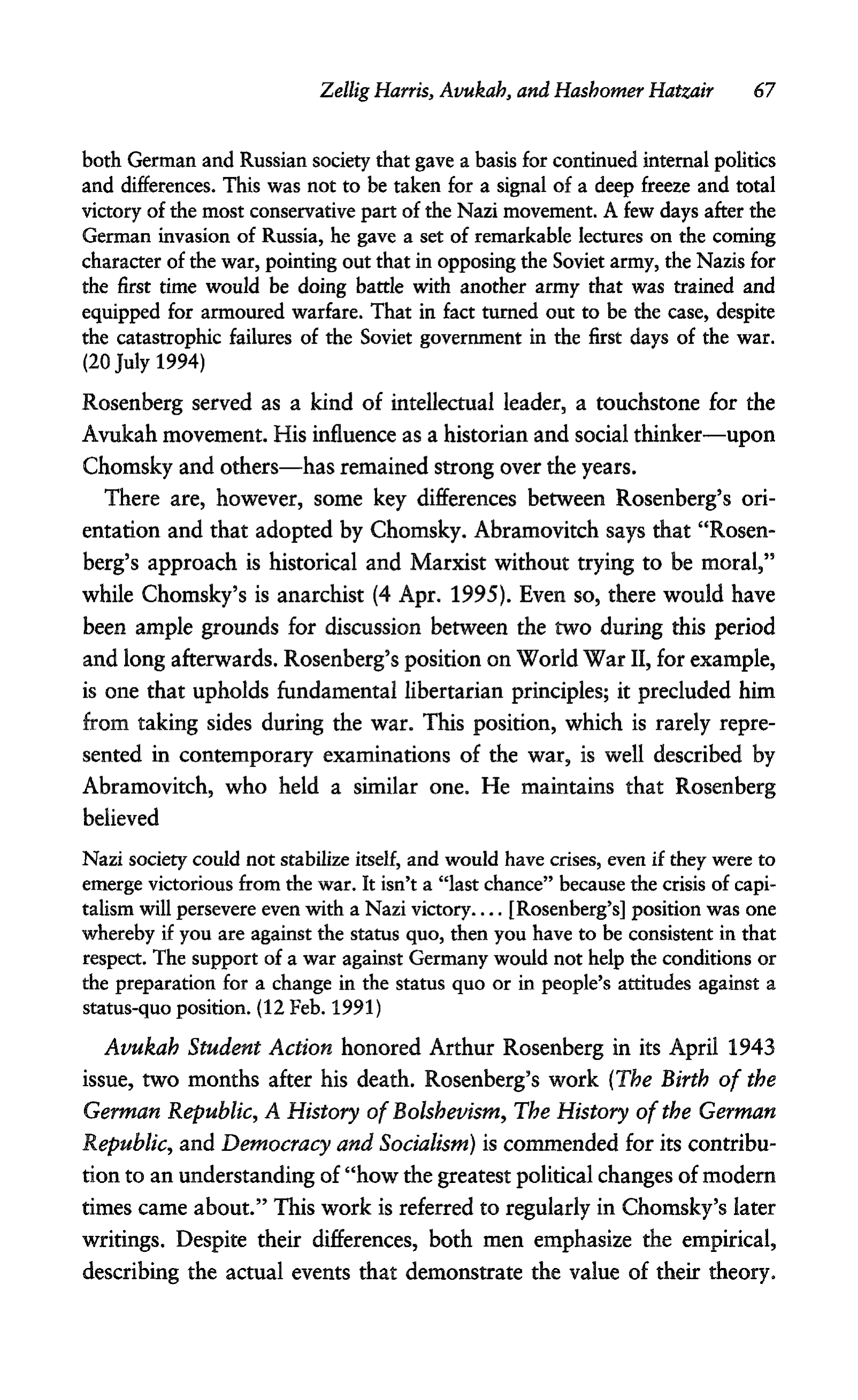 Noam Chomsky A Life of Dissent Biography — page 81