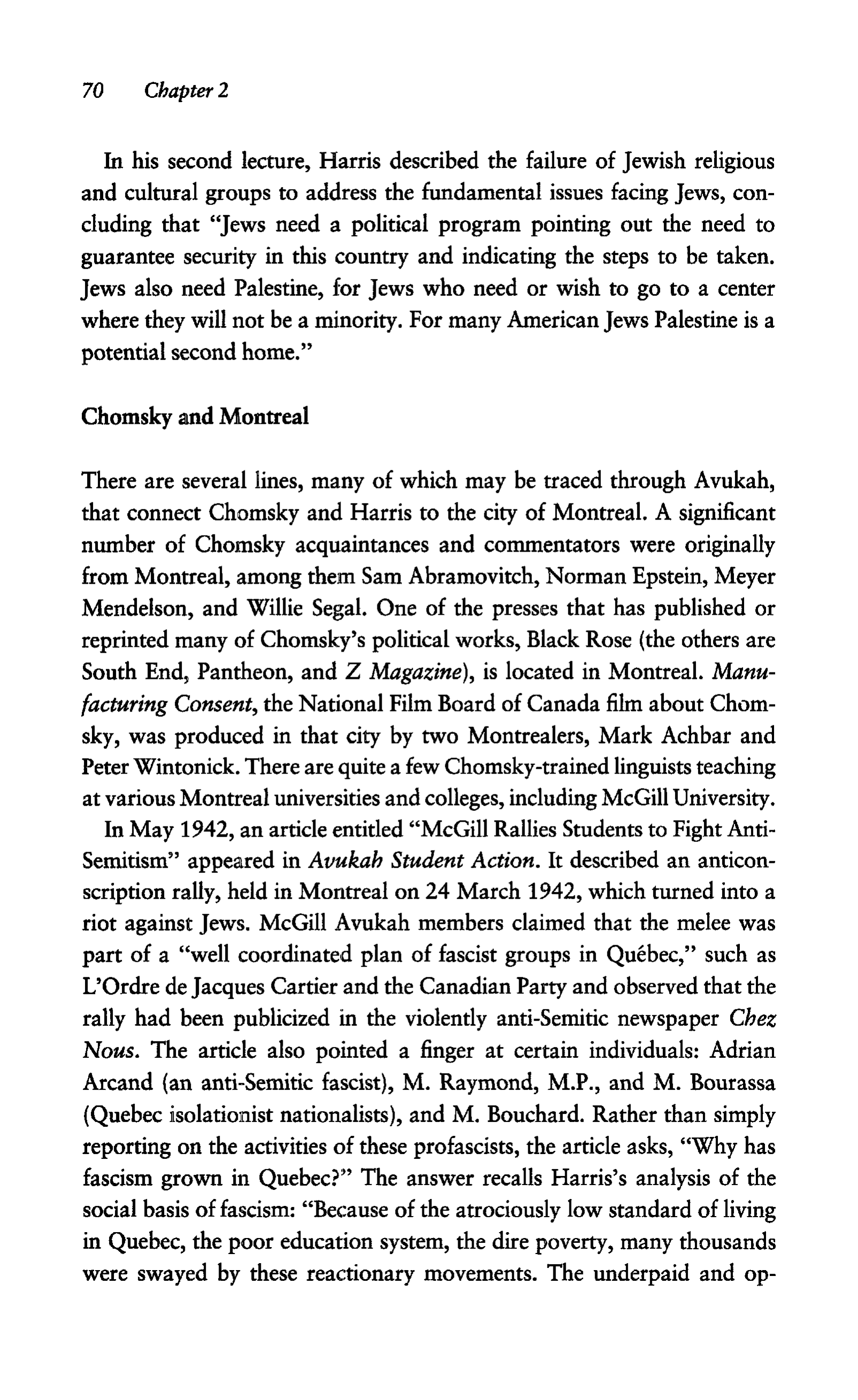 Noam Chomsky A Life of Dissent Biography — page 84