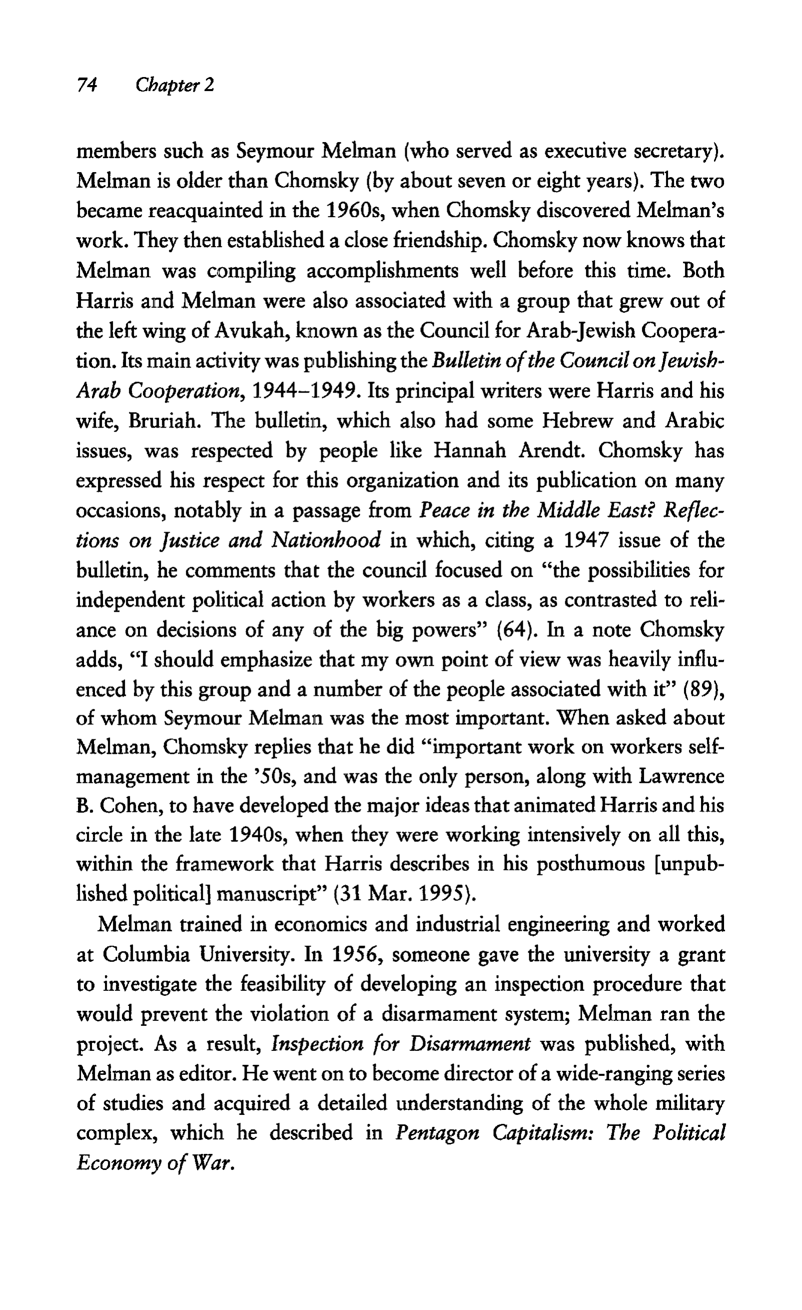Noam Chomsky A Life of Dissent Biography — page 88