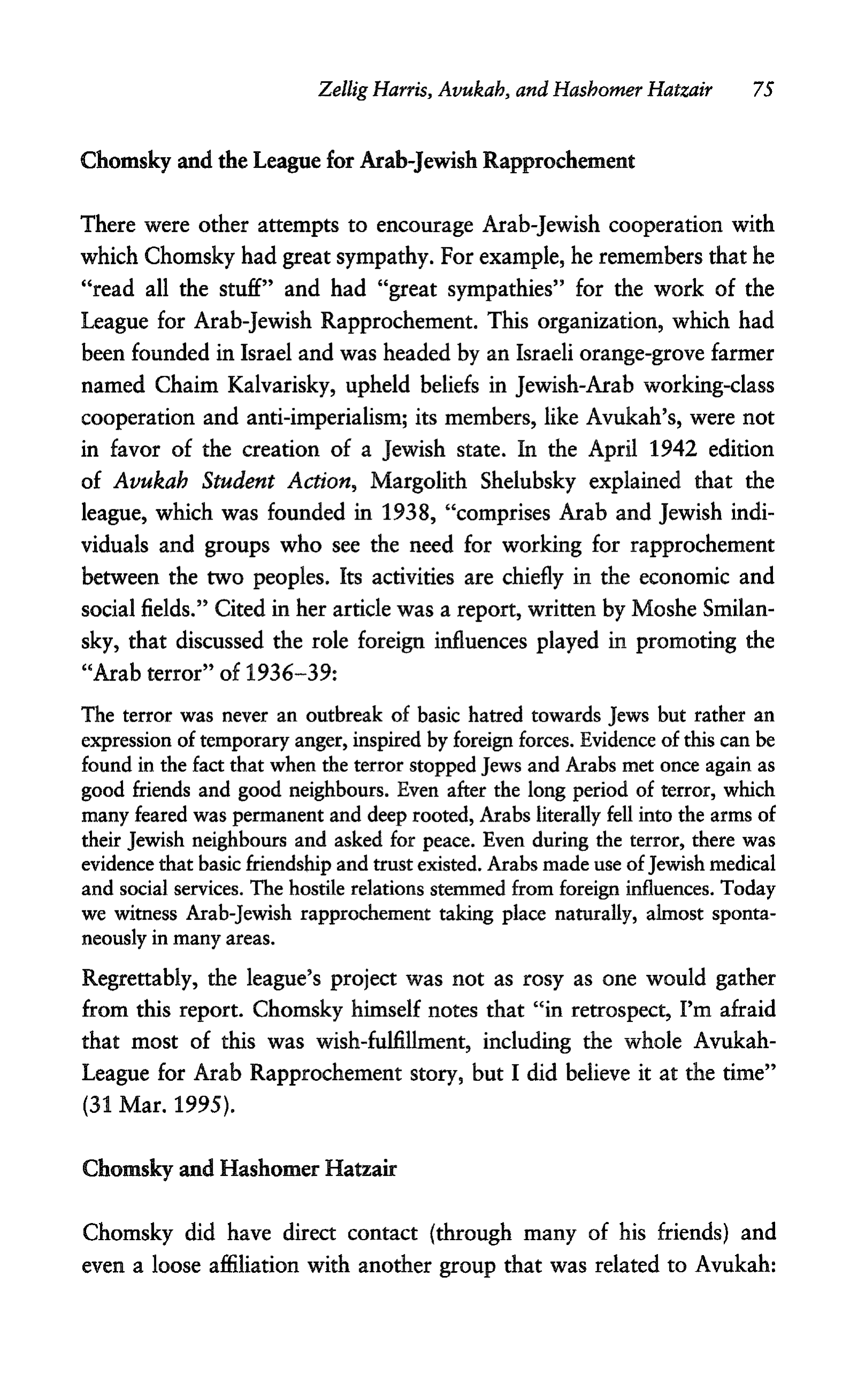 Noam Chomsky A Life of Dissent Biography — page 89