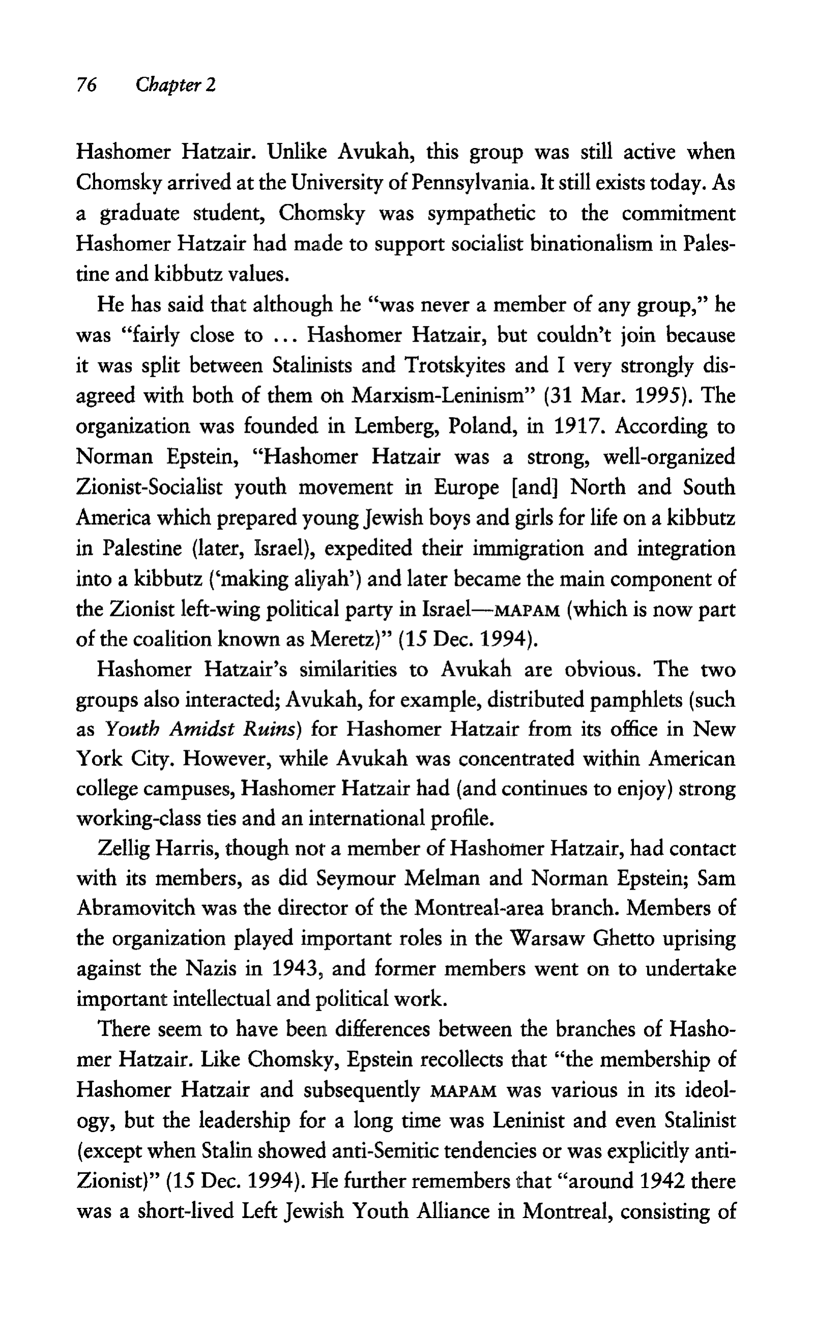 Noam Chomsky A Life of Dissent Biography — page 90