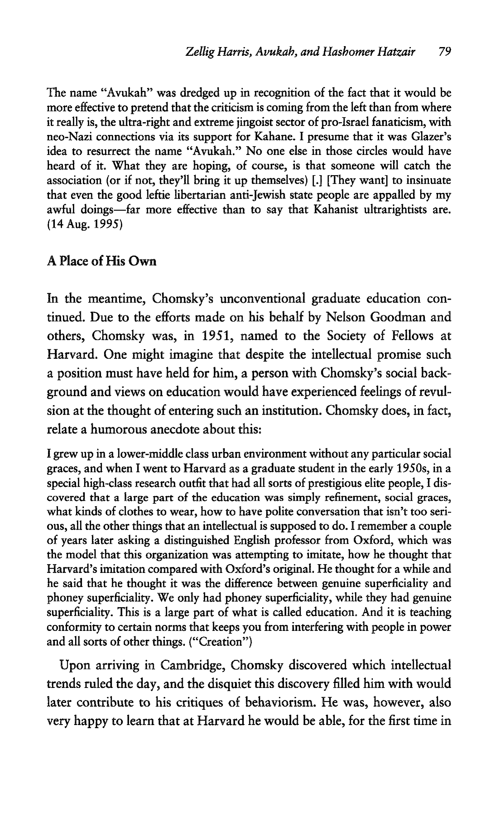Noam Chomsky A Life of Dissent Biography — page 93