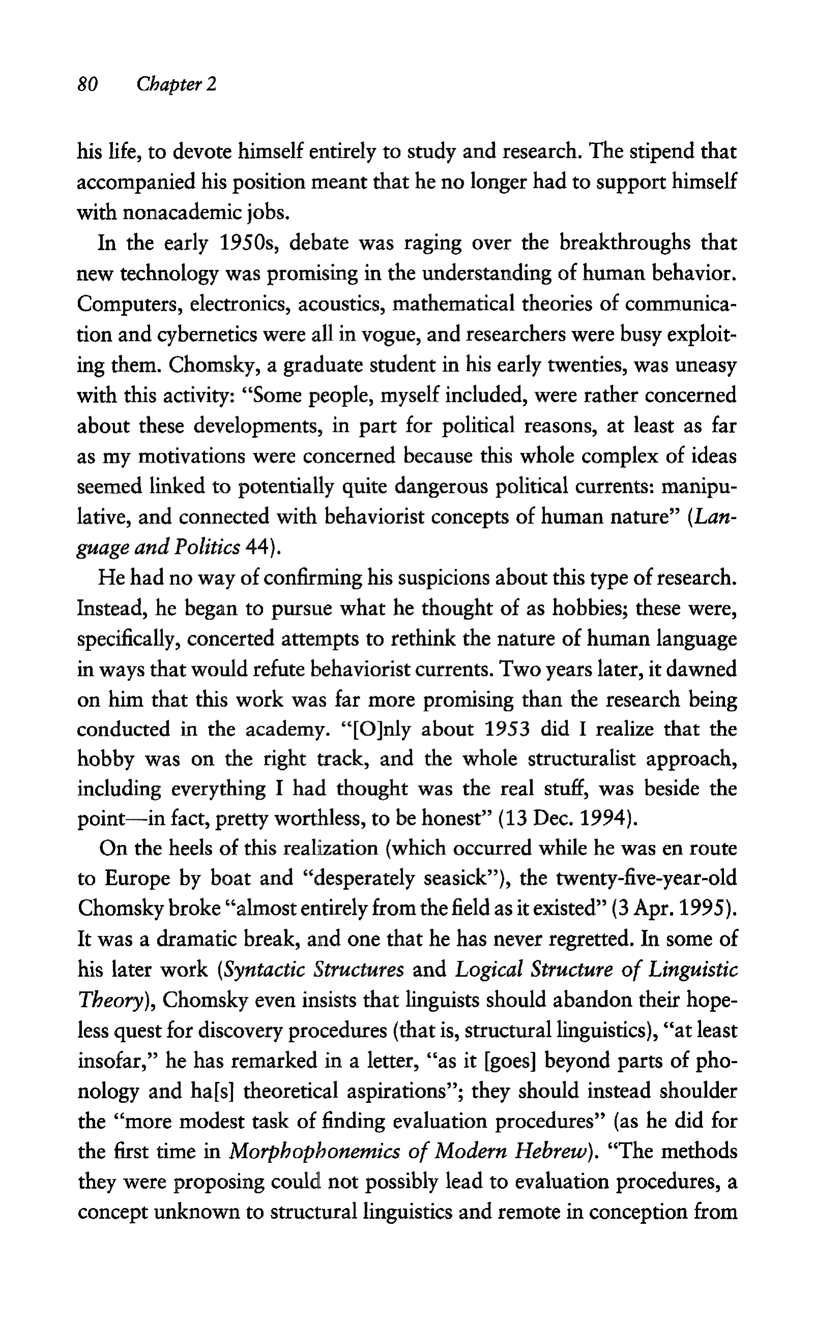 Noam Chomsky A Life of Dissent Biography — page 94