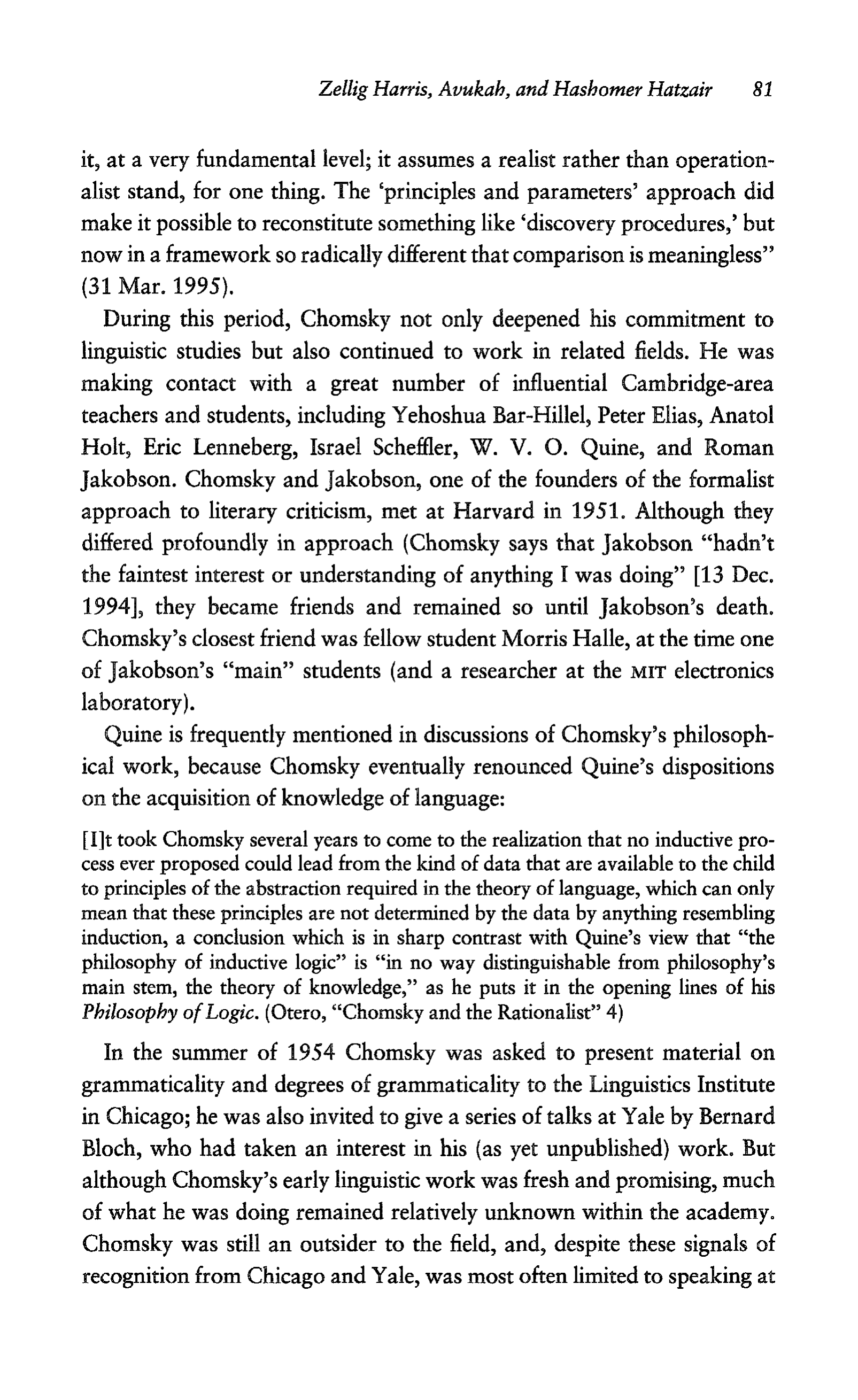 Noam Chomsky A Life of Dissent Biography — page 95