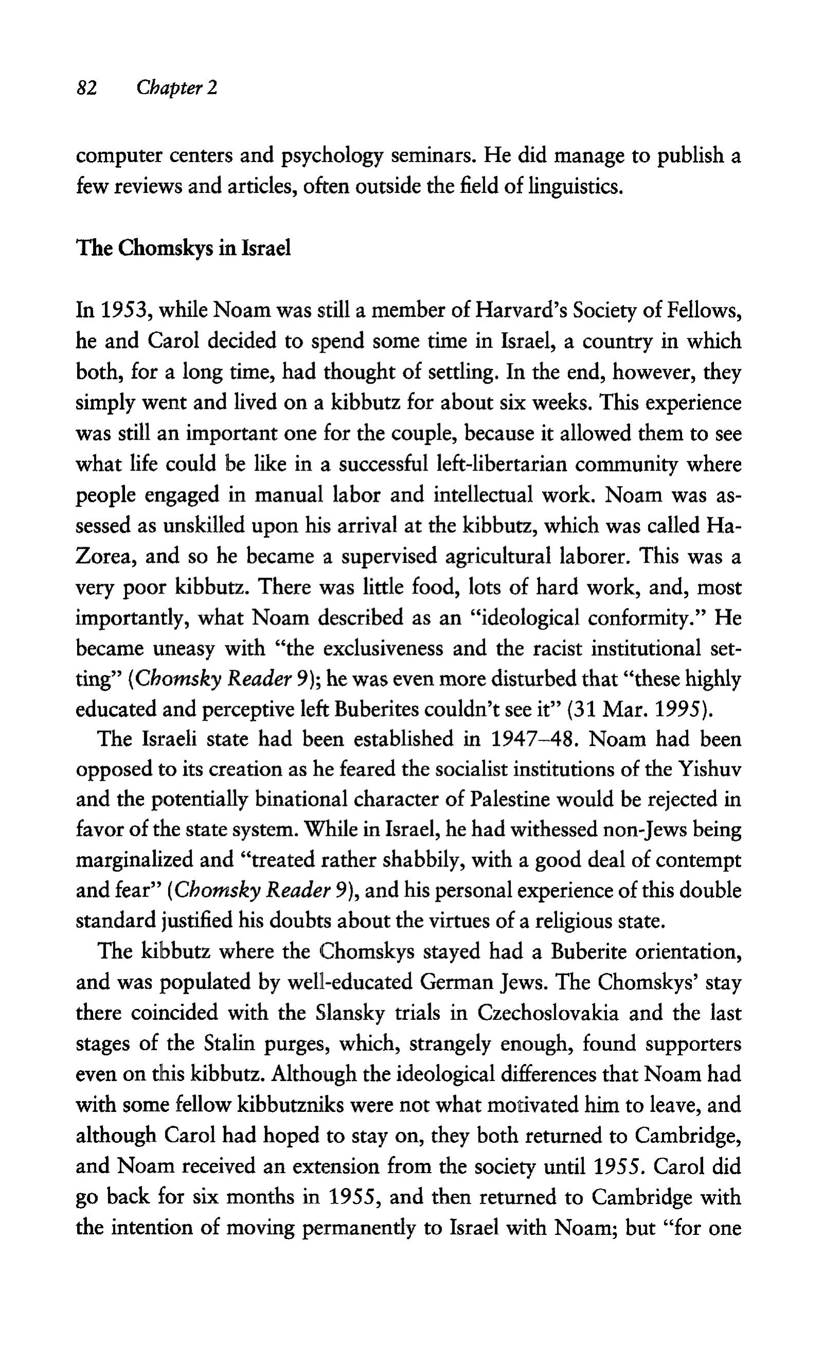 Noam Chomsky A Life of Dissent Biography — page 96