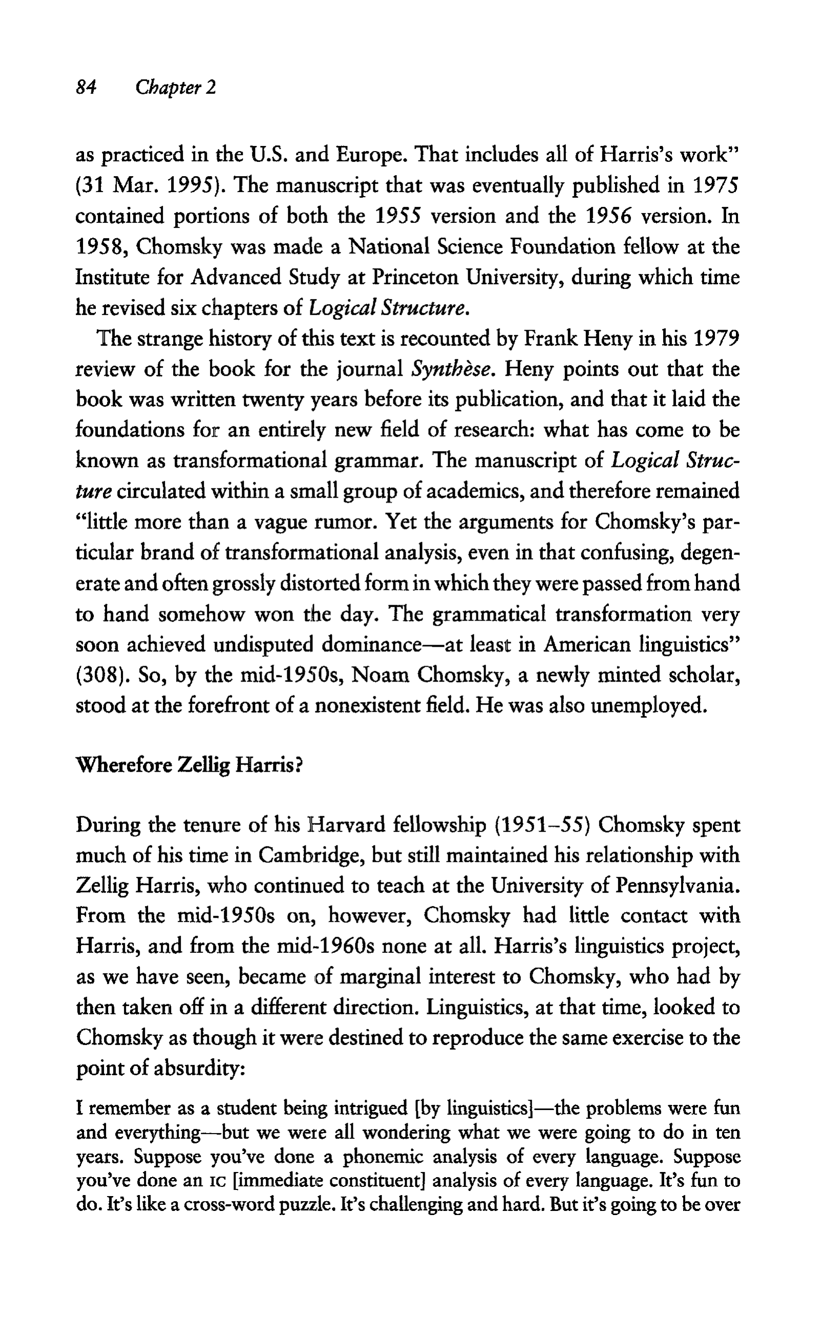 Noam Chomsky A Life of Dissent Biography — page 98