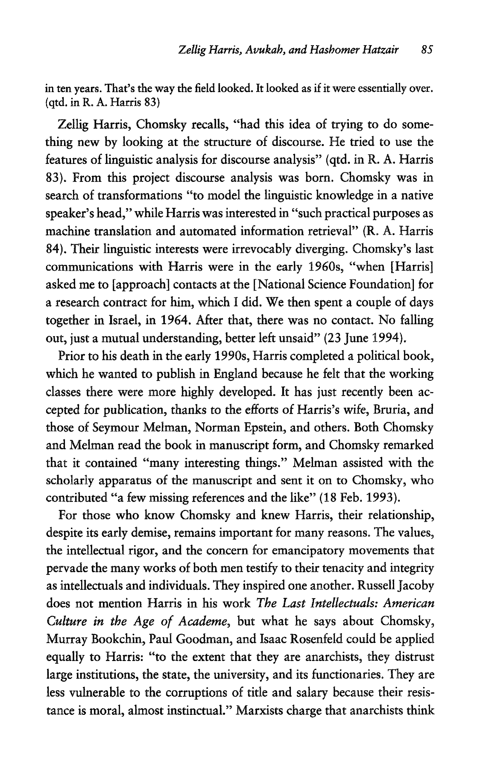 Noam Chomsky A Life of Dissent Biography — page 99