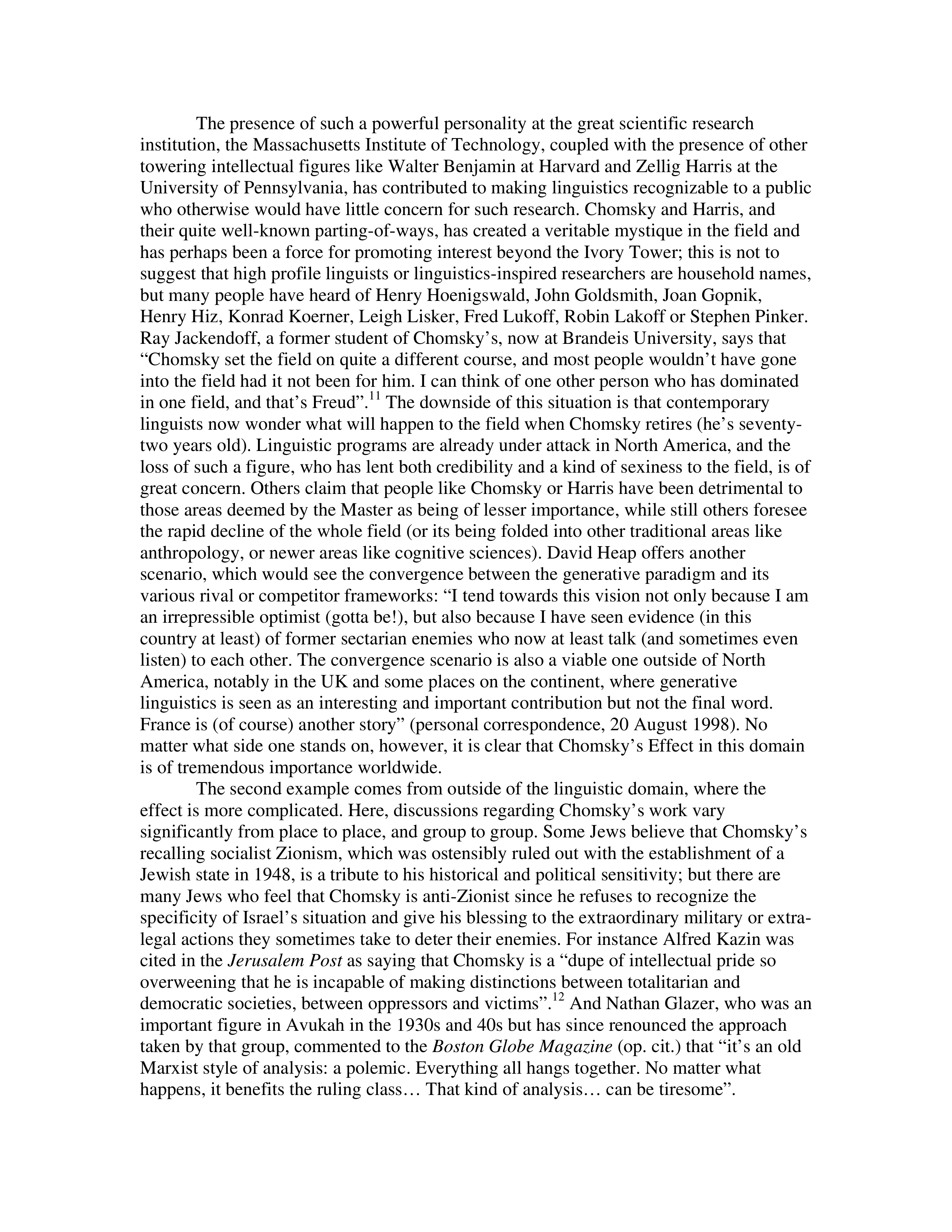 Noam Chomsky The Chomsky Effect Biography — page 10