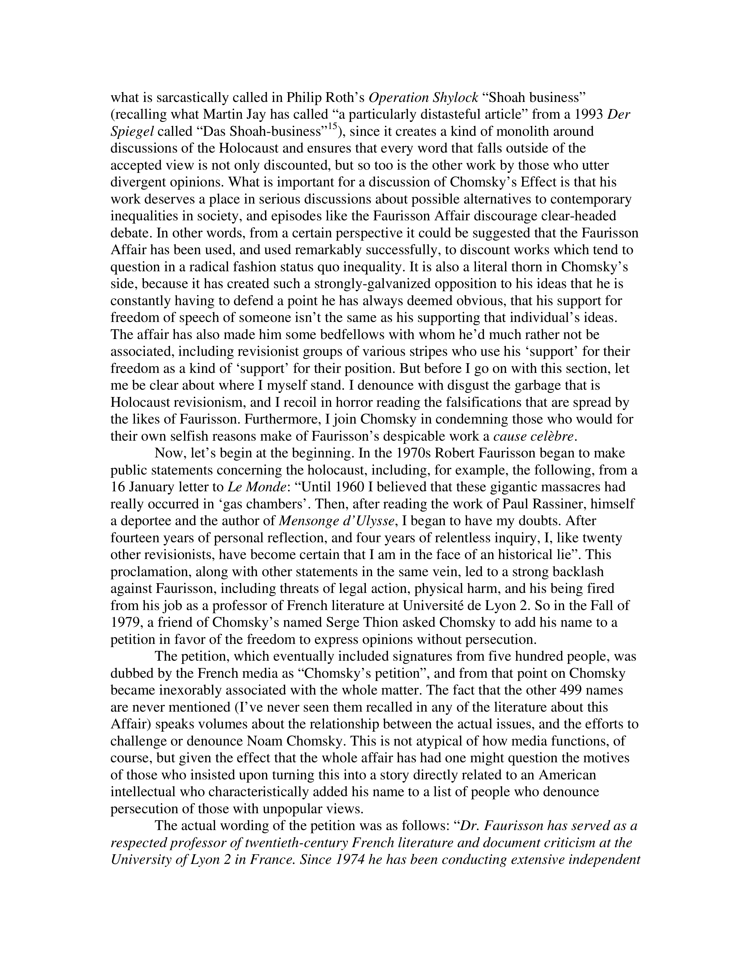 Noam Chomsky The Chomsky Effect Biography — page 15