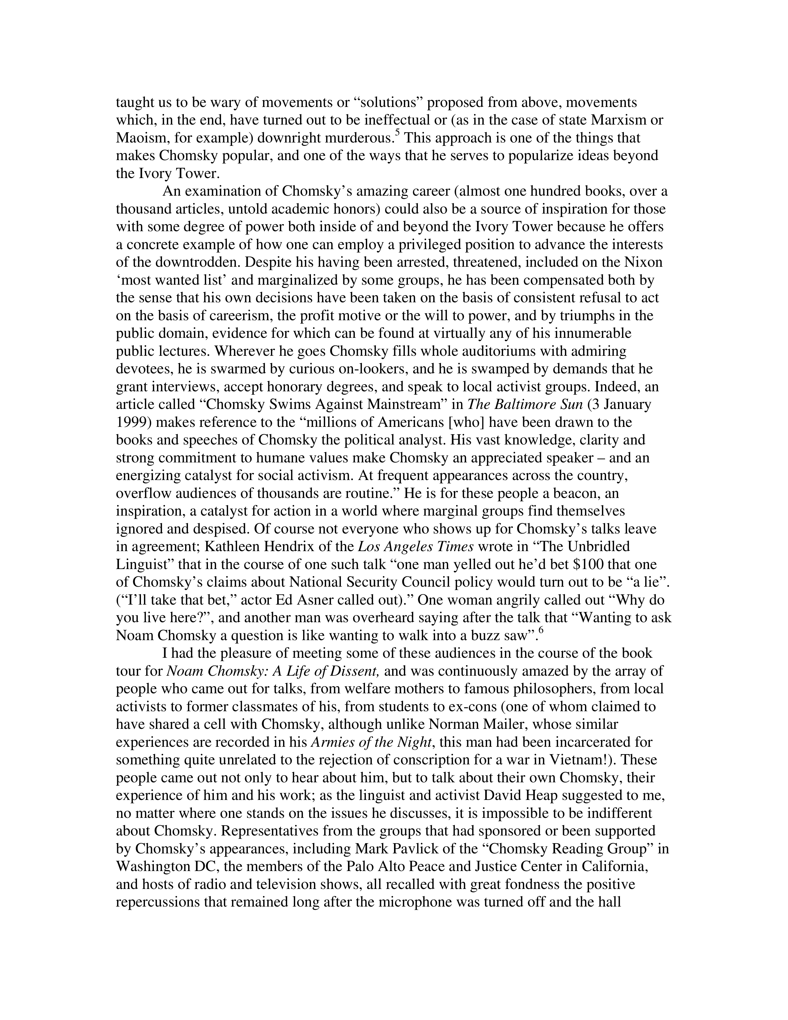 Noam Chomsky The Chomsky Effect Biography — page 6