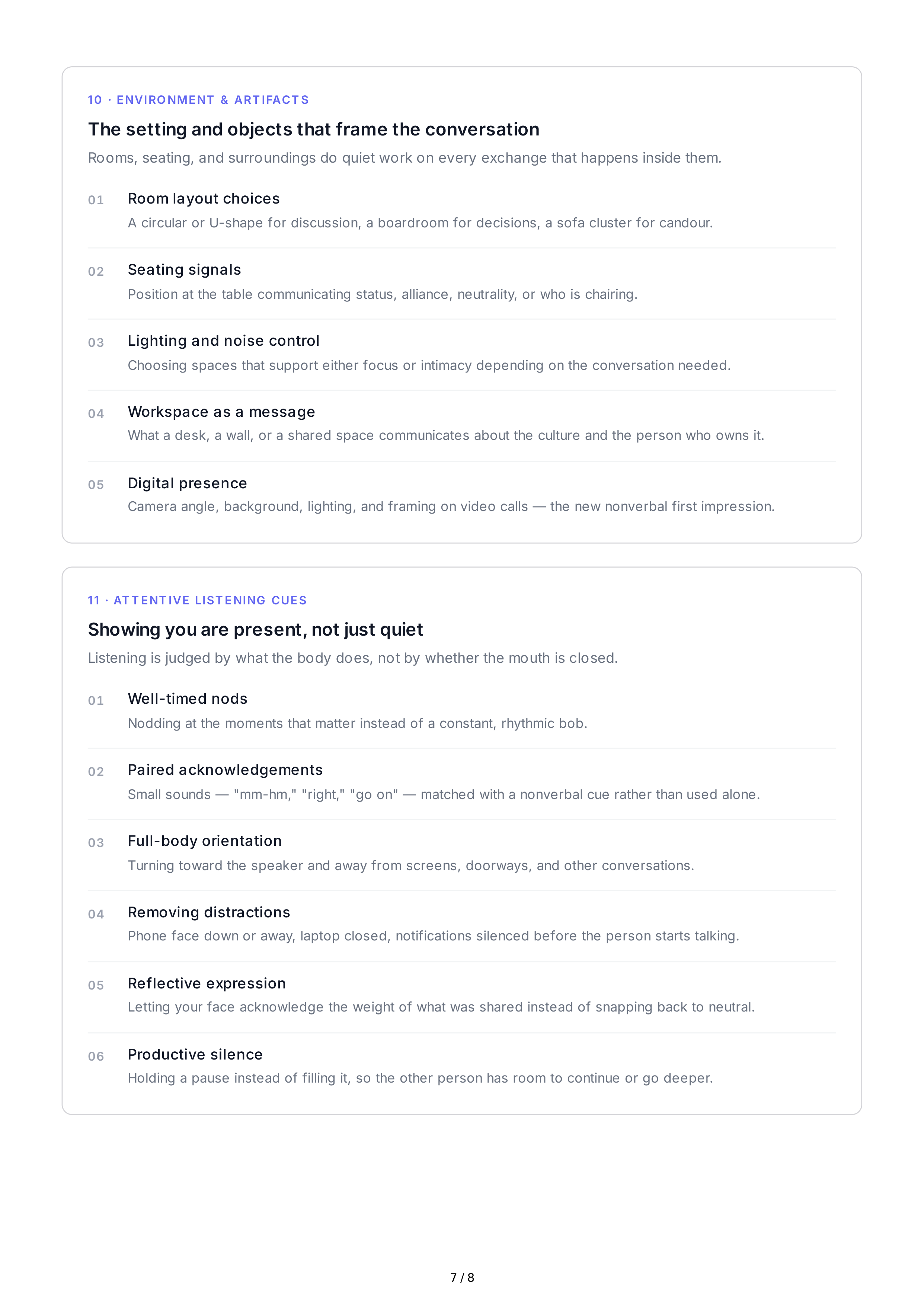 Nonverbal Communication Interpersonal Skills — page 7
