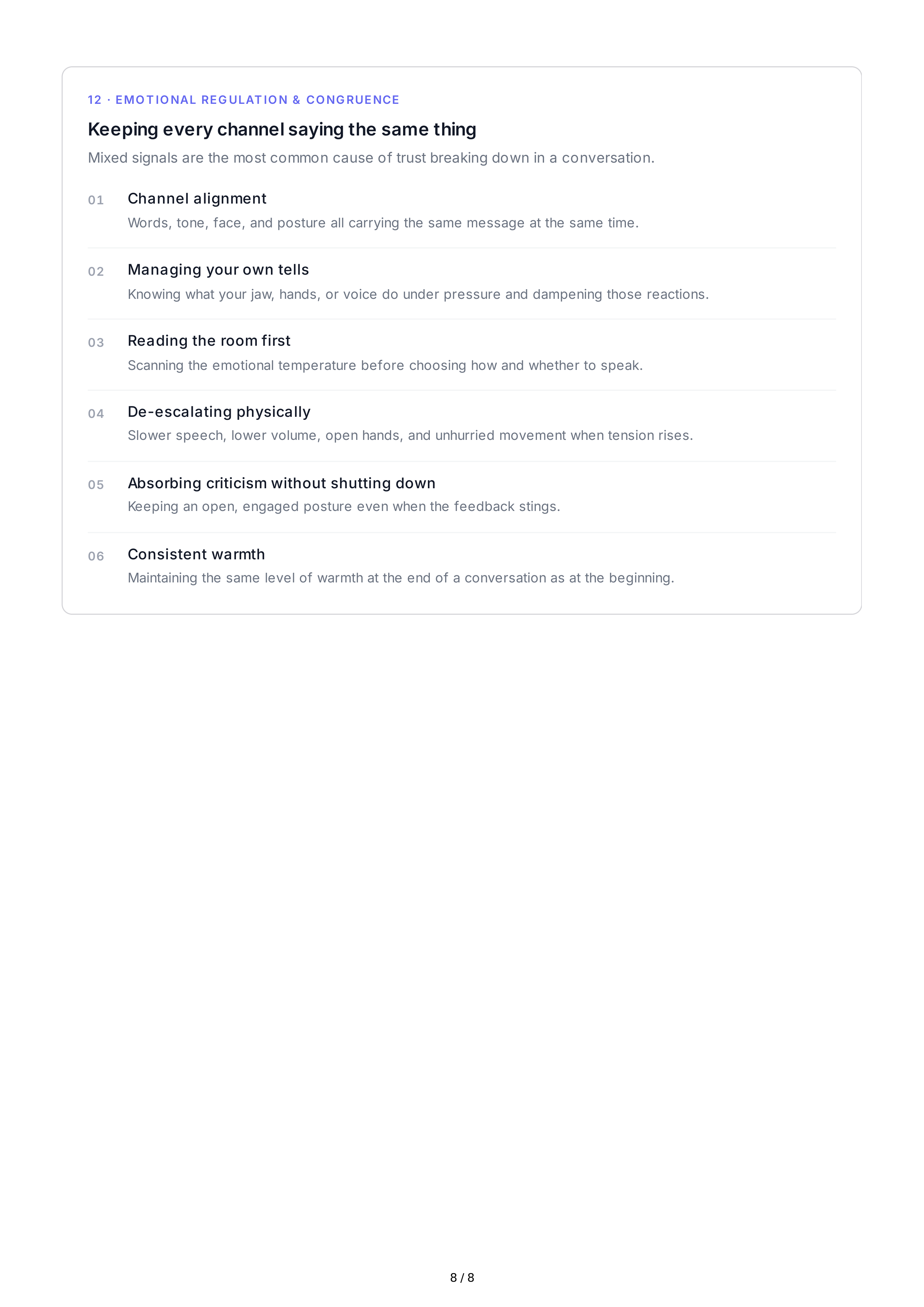 Nonverbal Communication Interpersonal Skills — page 8