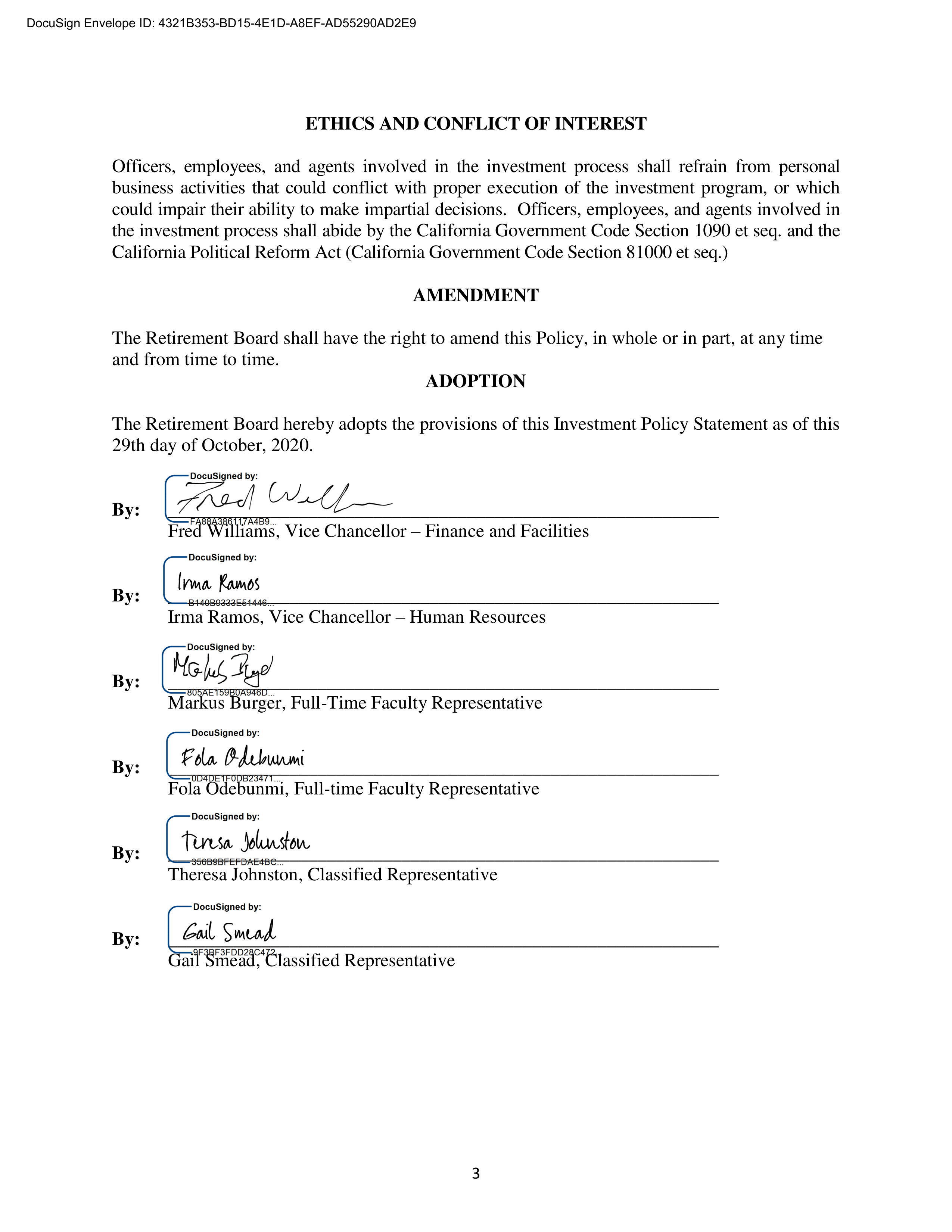 North Orange County Investment Statement — page 3