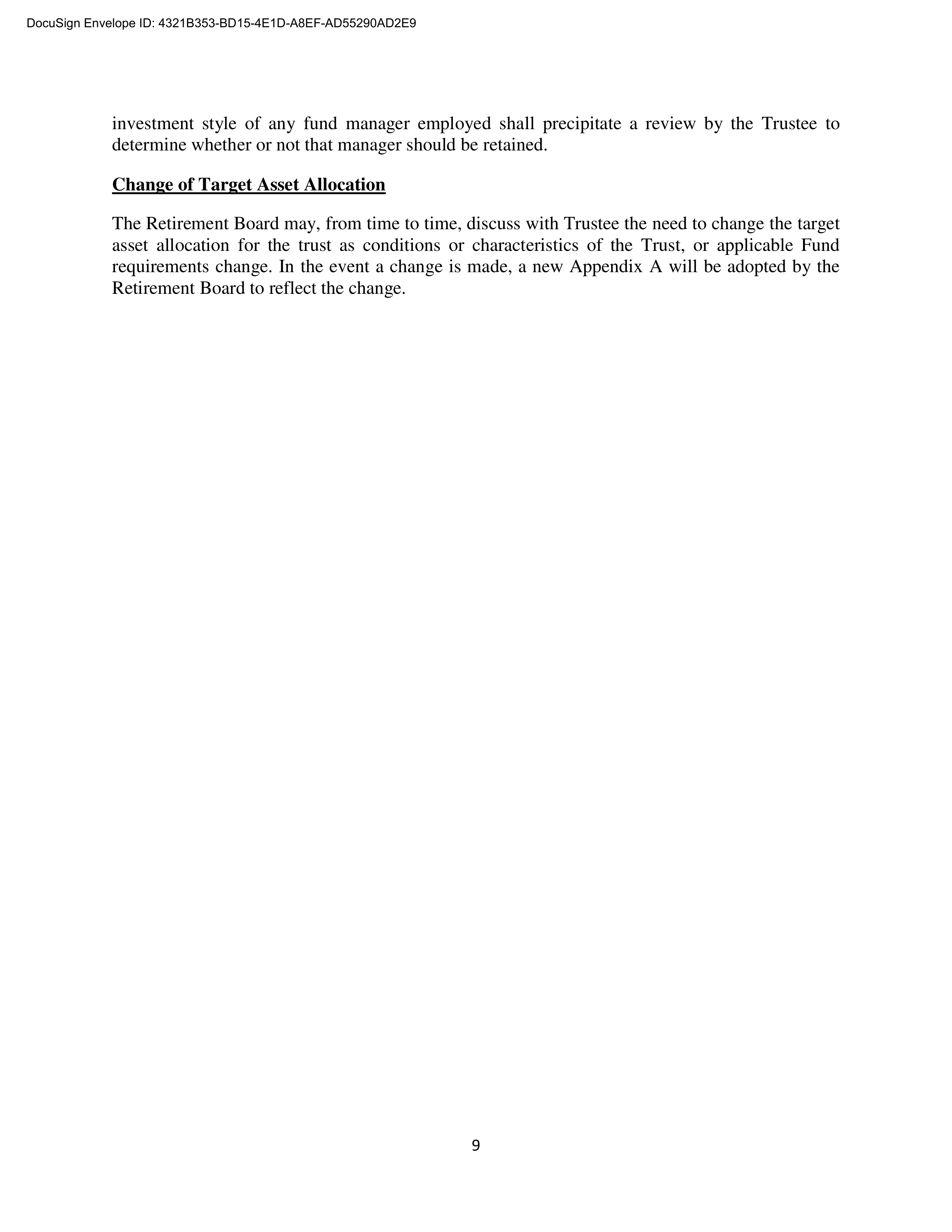 North Orange County Investment Statement — page 9