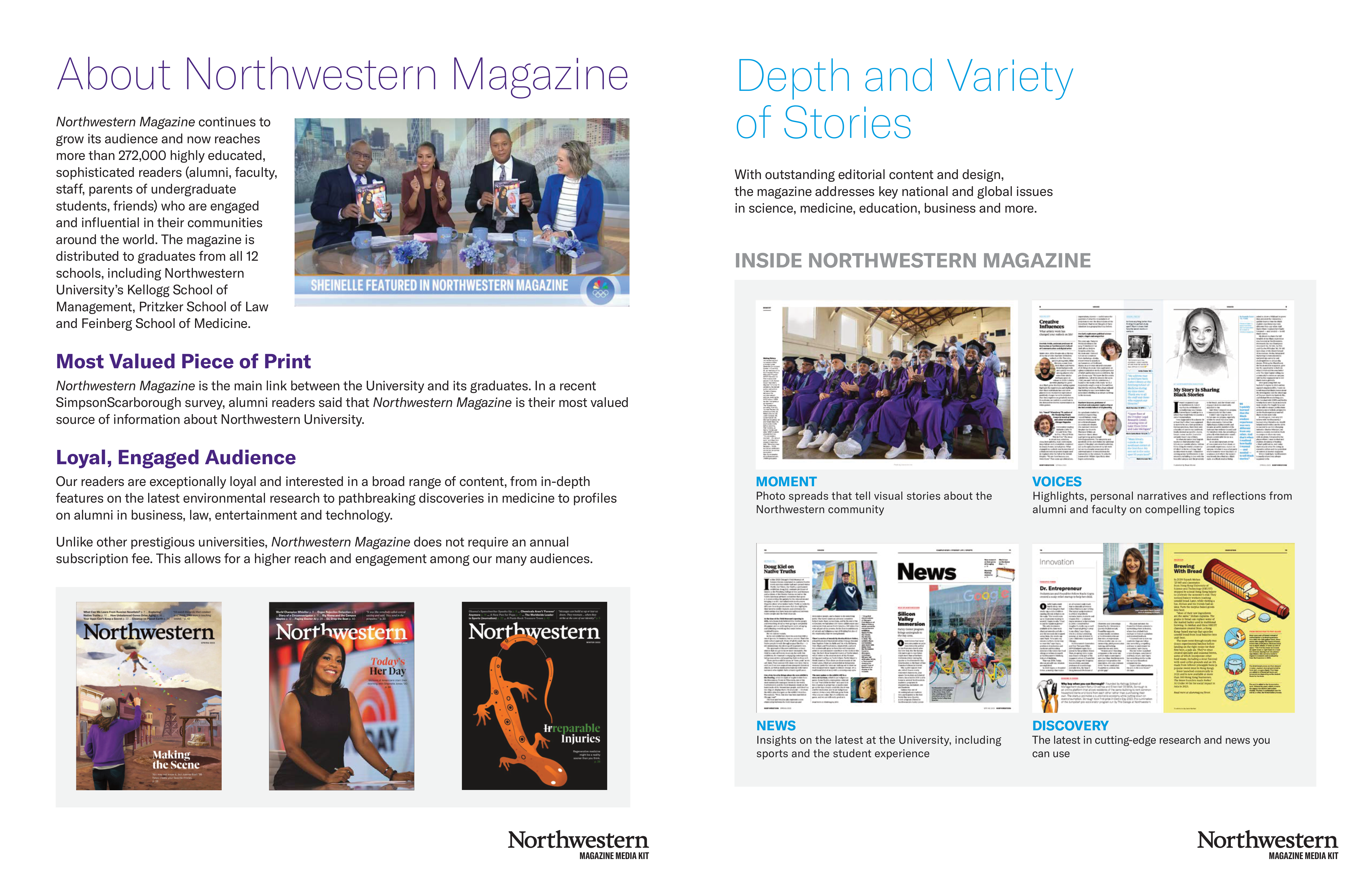 Northwestern Magazine Media Kit — page 2