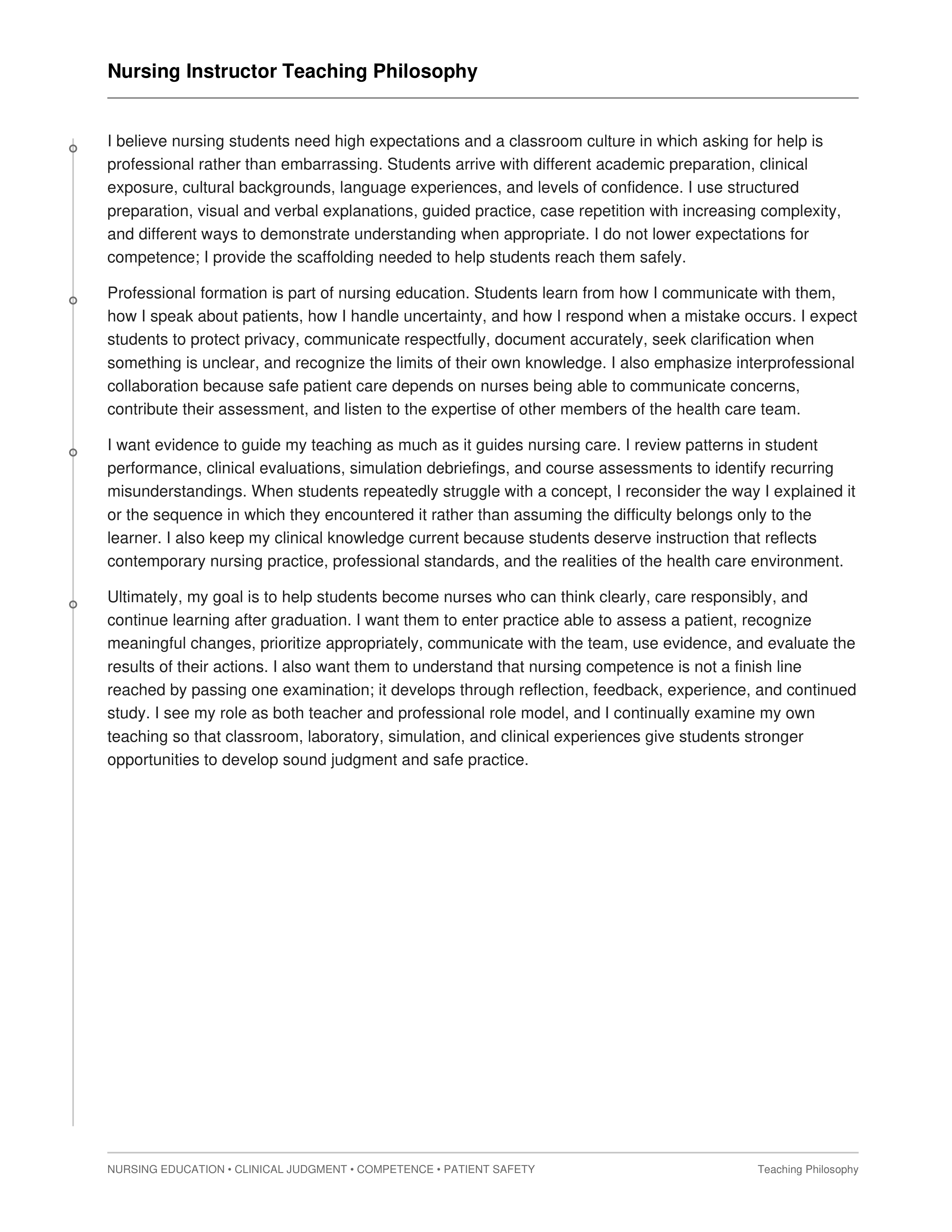 Nursing Instructor Teaching Philosophy — page 2