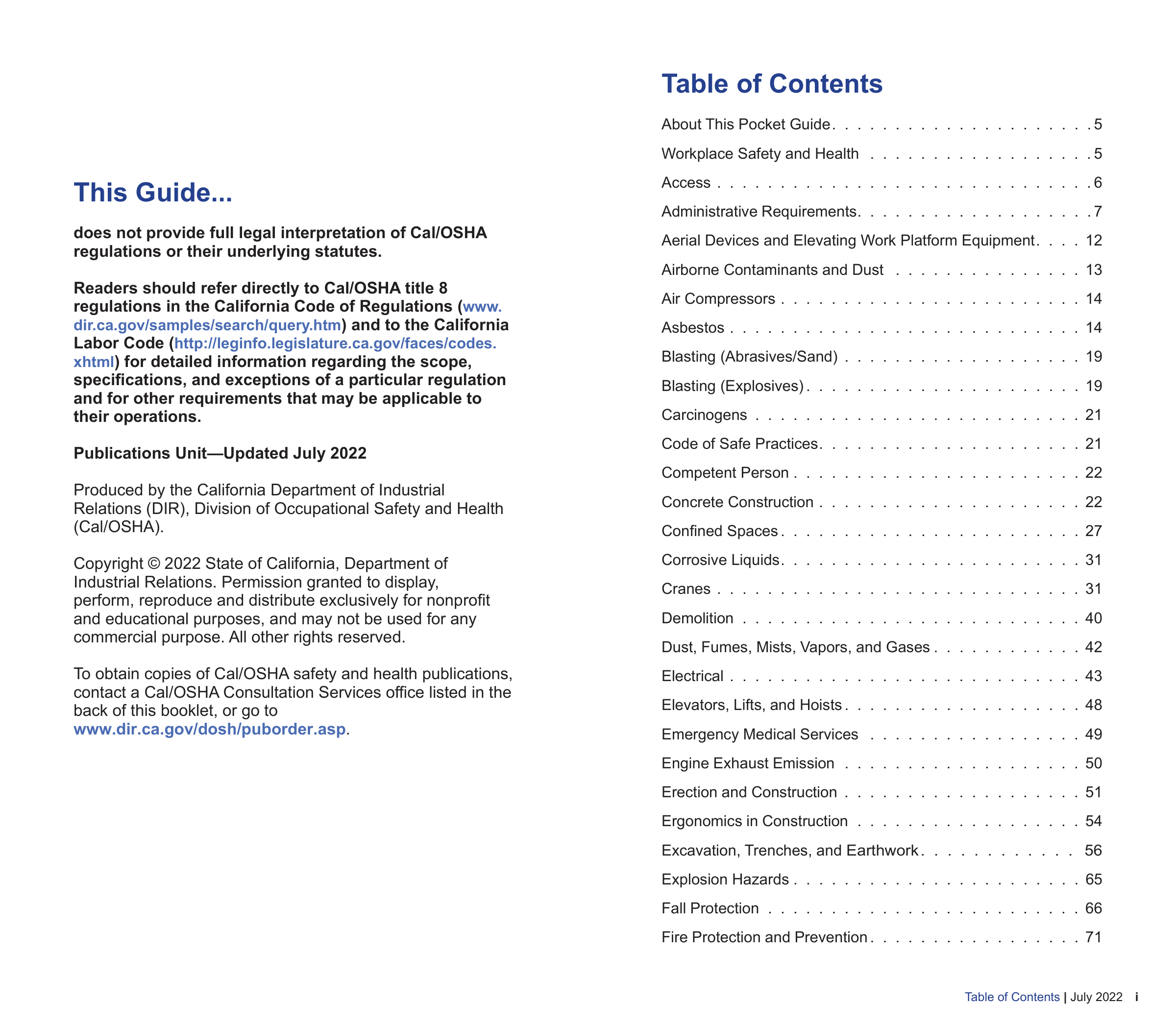 OSHA Construction Pocket Guide — page 2