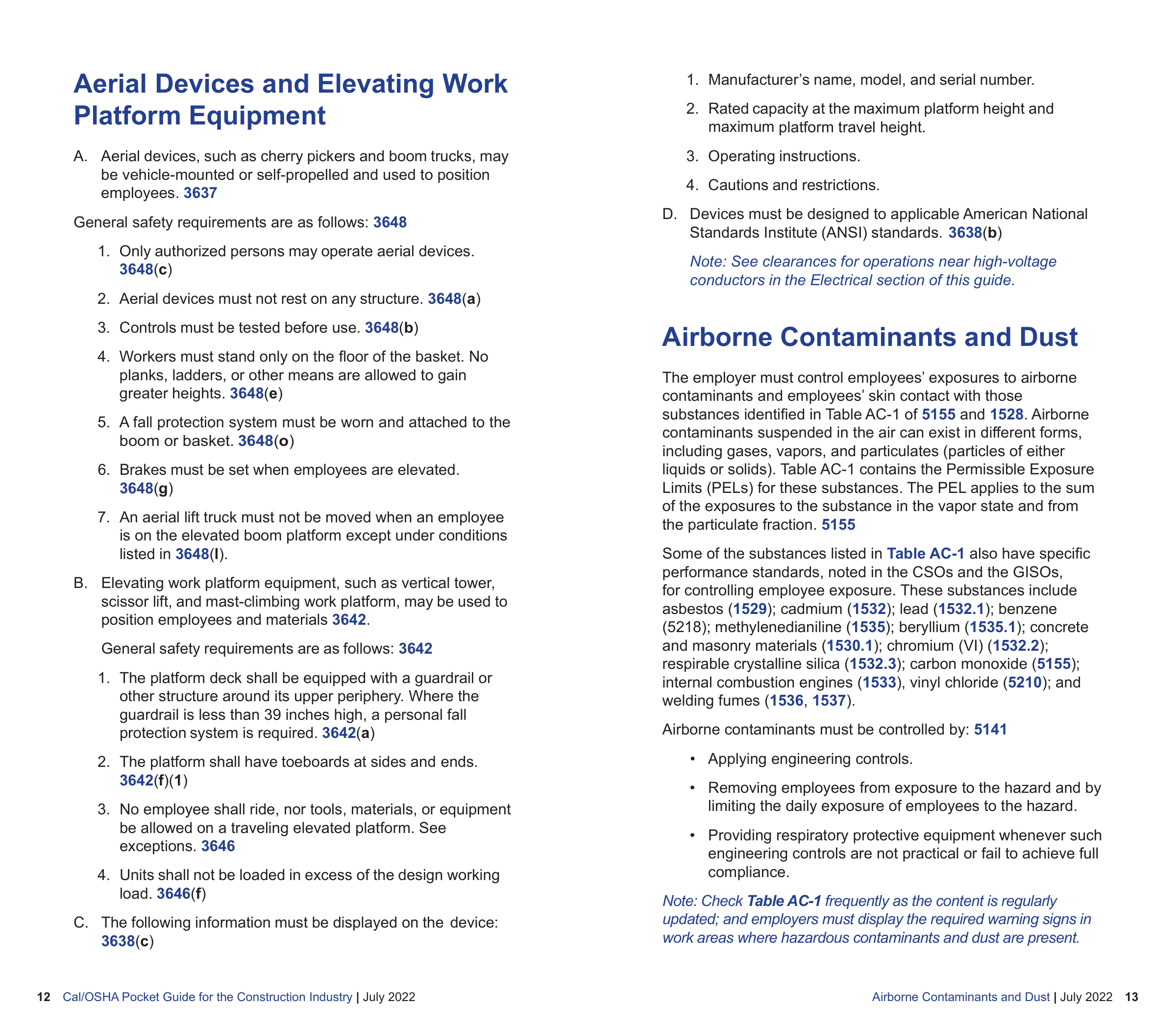 OSHA Construction Pocket Guide — page 8