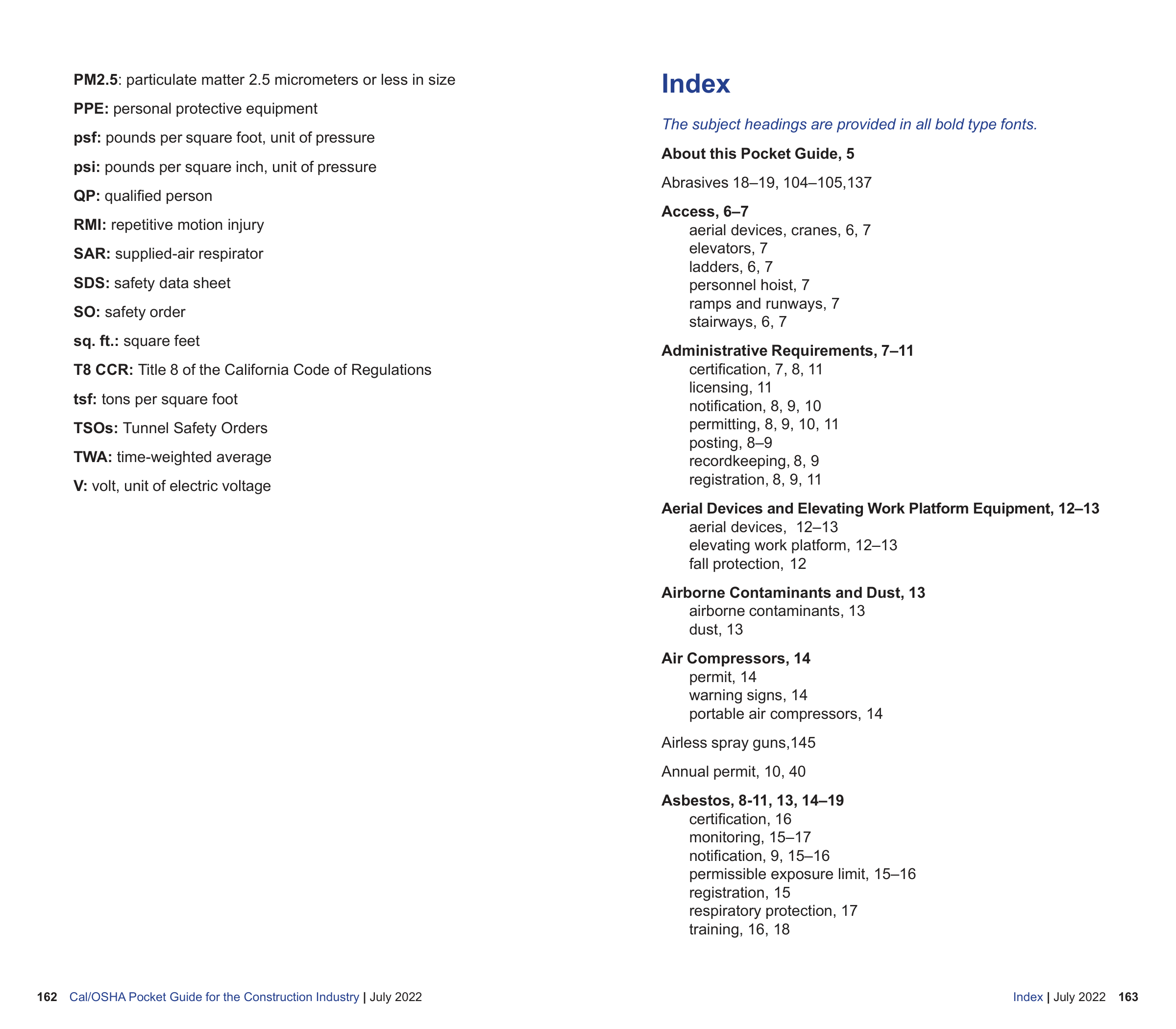 OSHA Construction Pocket Guide — page 83